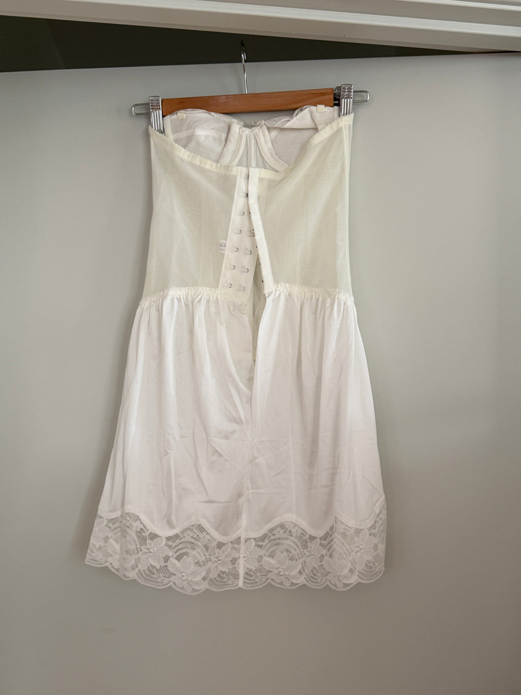 Deadstock White Lace Corset Lingerie Dress (Fits XS/S)