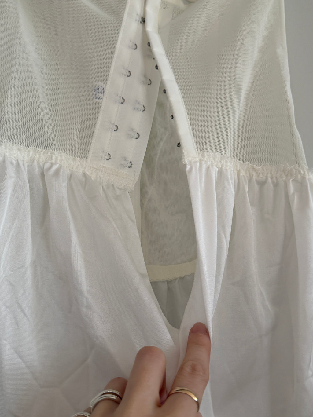 Deadstock White Lace Corset Lingerie Dress (Fits XS/S)