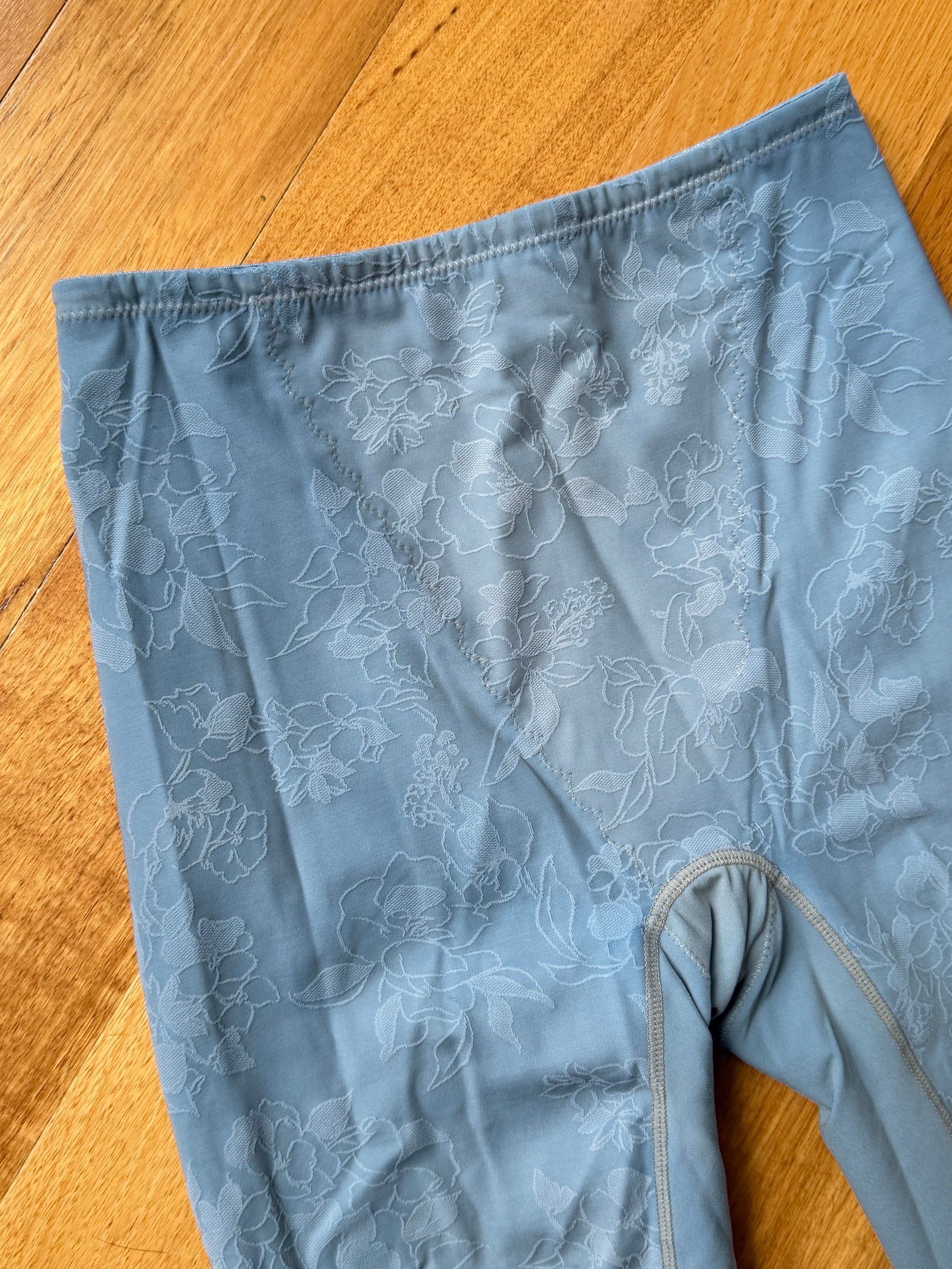 Vintage Japanese Floral Girdle Shorts in Dusty Blue (Size XS/S)