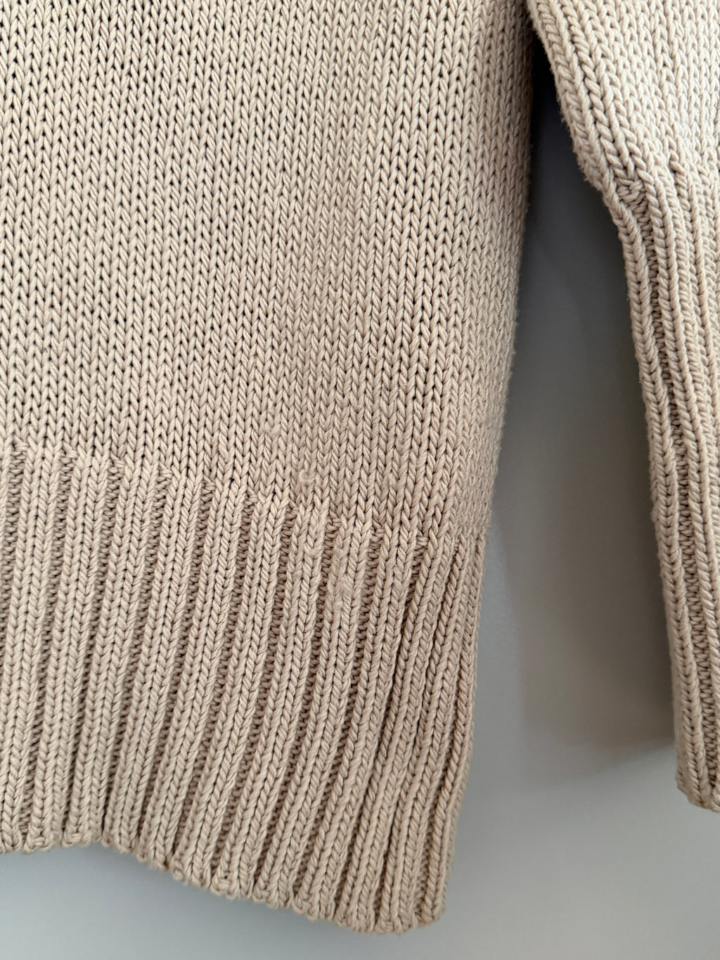 Yohji Yamamoto Vintage Beige Structured Knit Sweater (Fits XS/S)