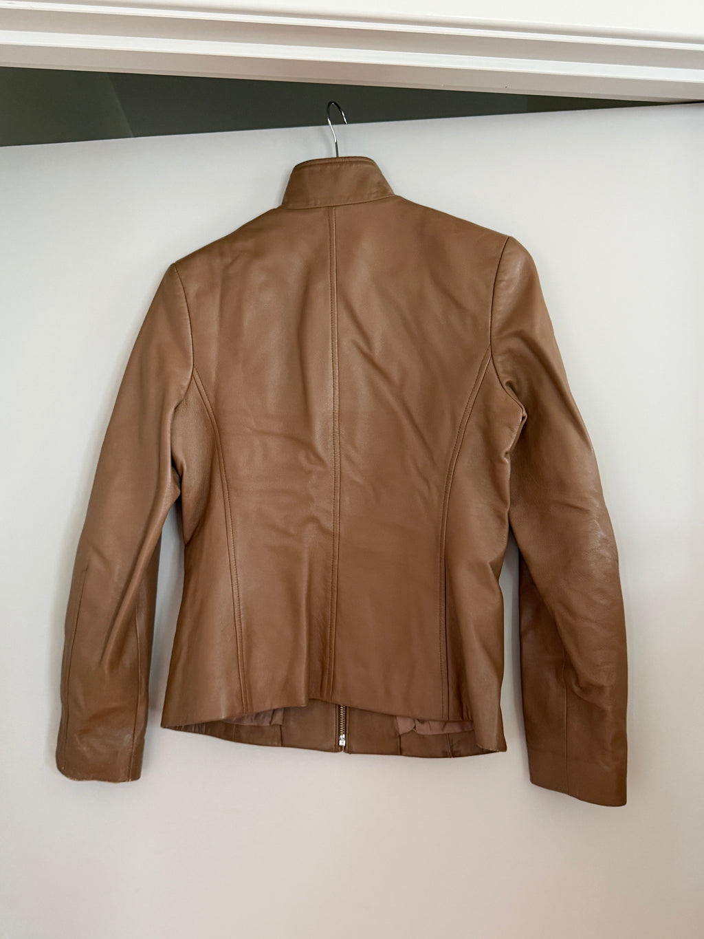 CK Calvin Klein Vintage Tan Leather Jacket (Fits XS/S)