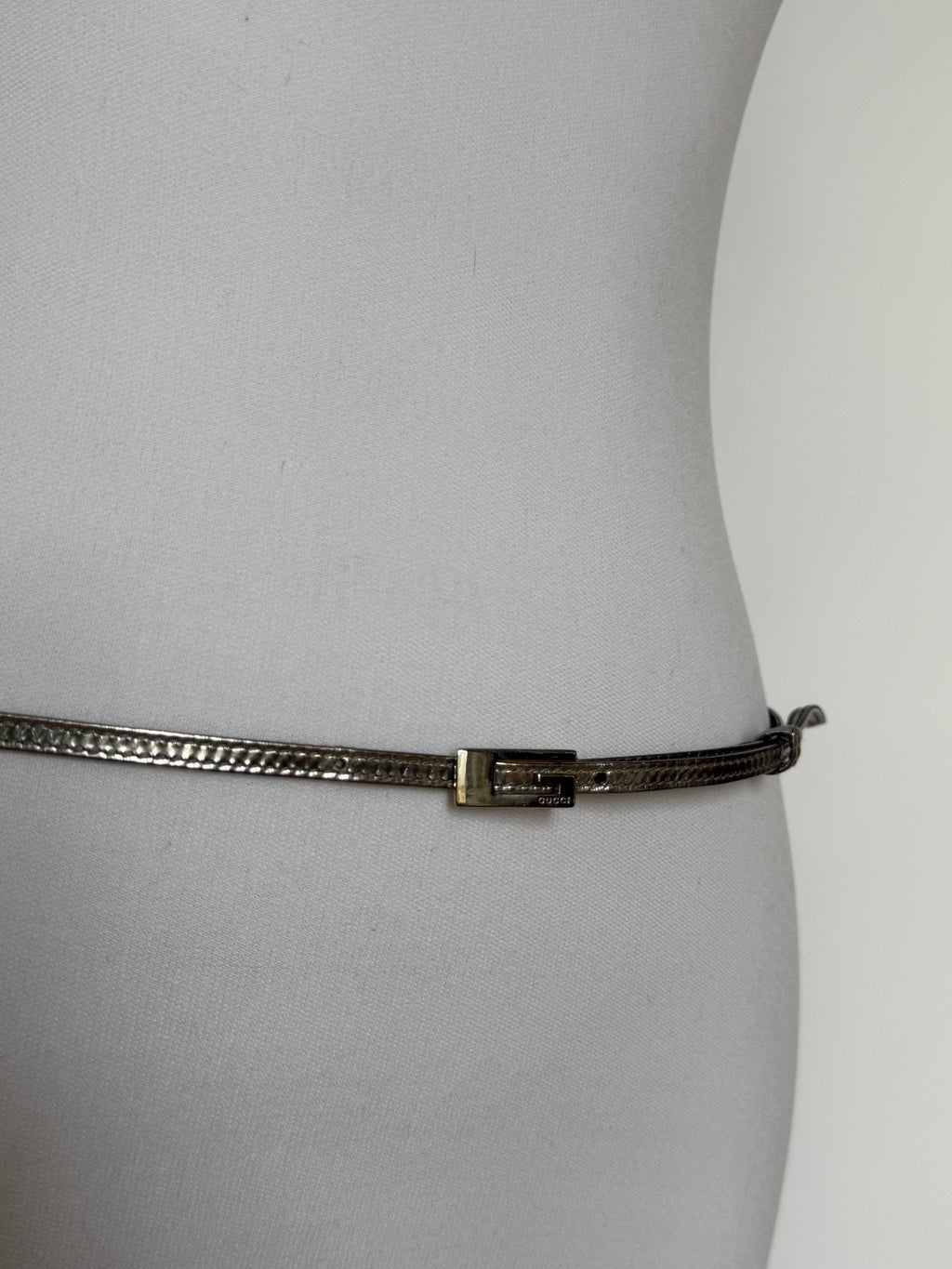Gucci Skinny Belt — Silver