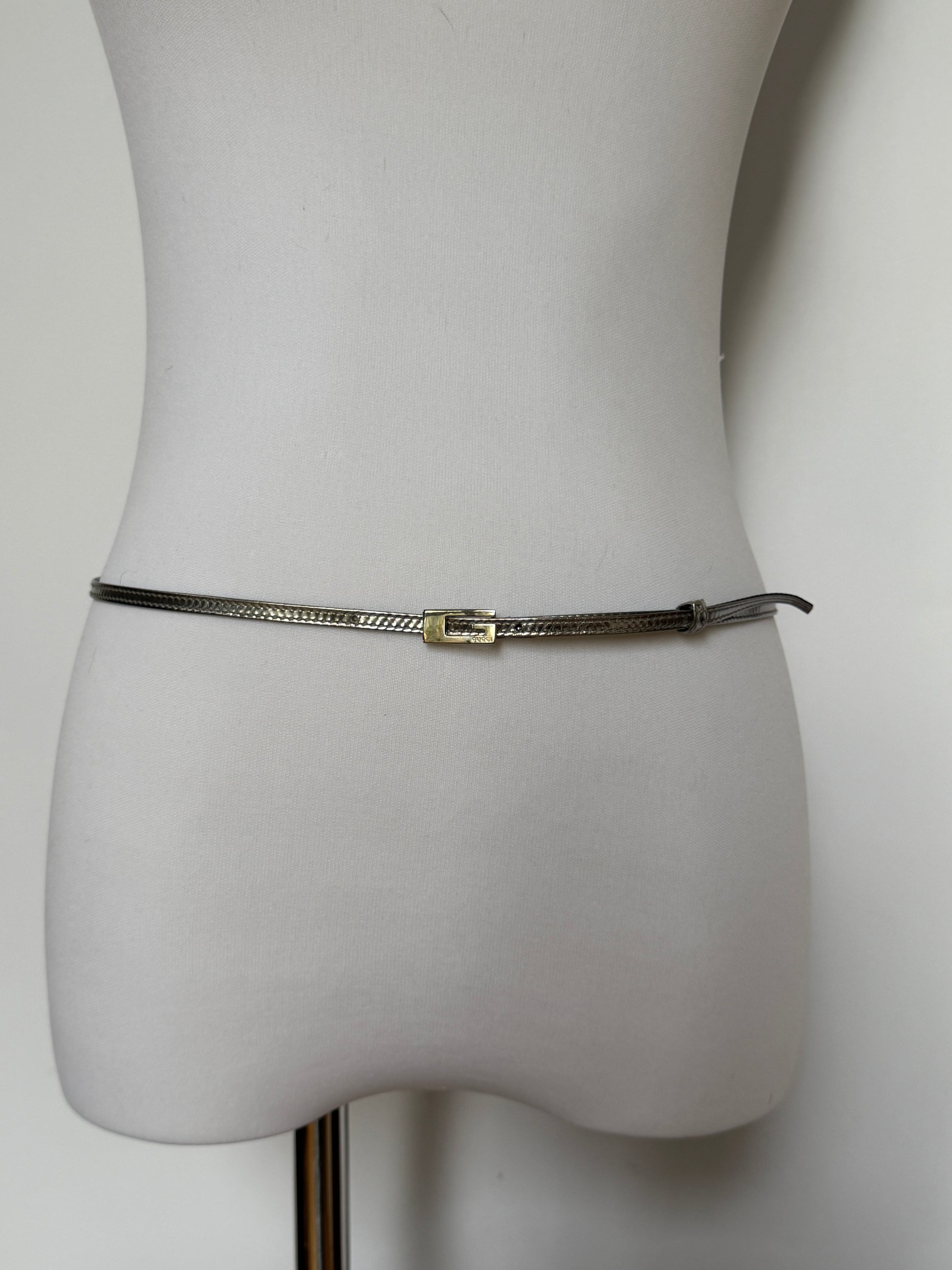 Gucci Skinny Belt — Silver