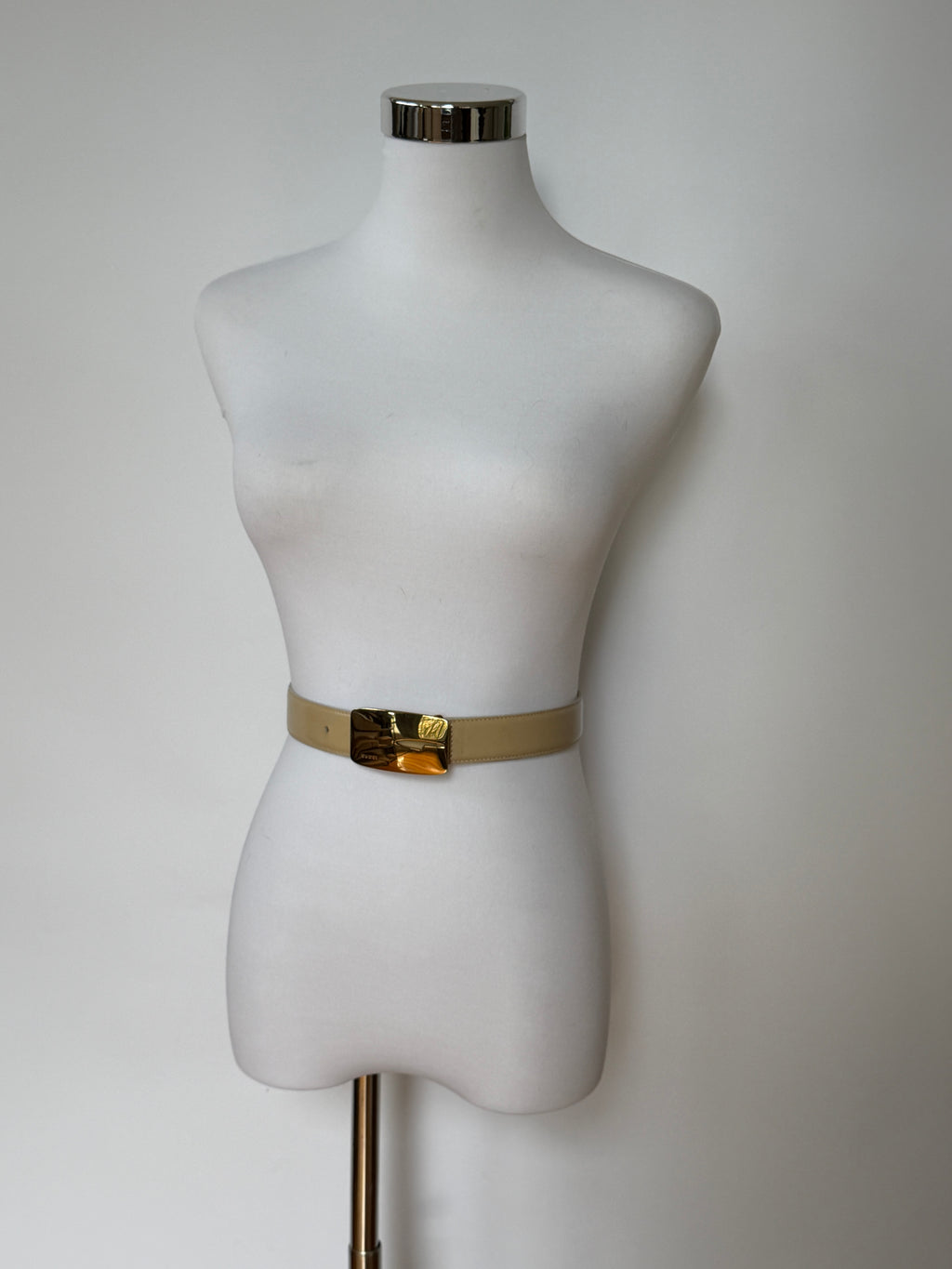 Gucci 1996 AW Tom Ford Era Archive Belt in beige Leather