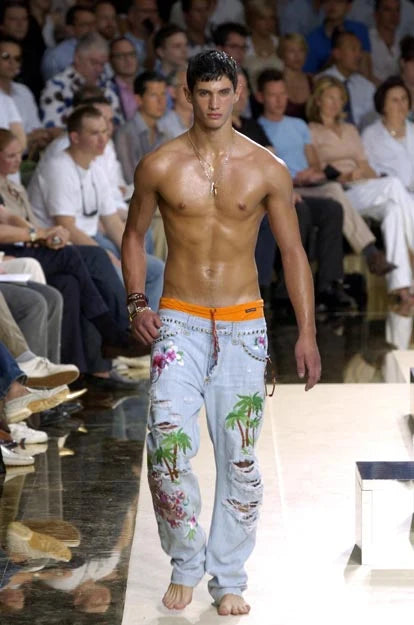 Dolce & Gabbana SS05 Honolulu Embroidered Jeans