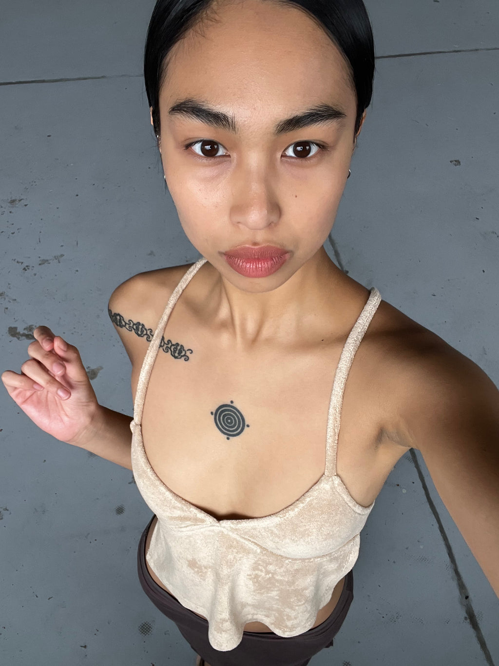 Peggy Backless Top — Ecru