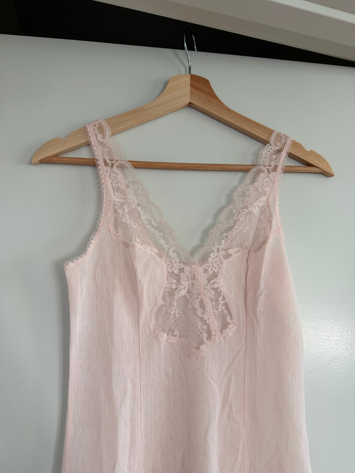 Pale Blush Pink Lace Slip Dress (XS–S)
