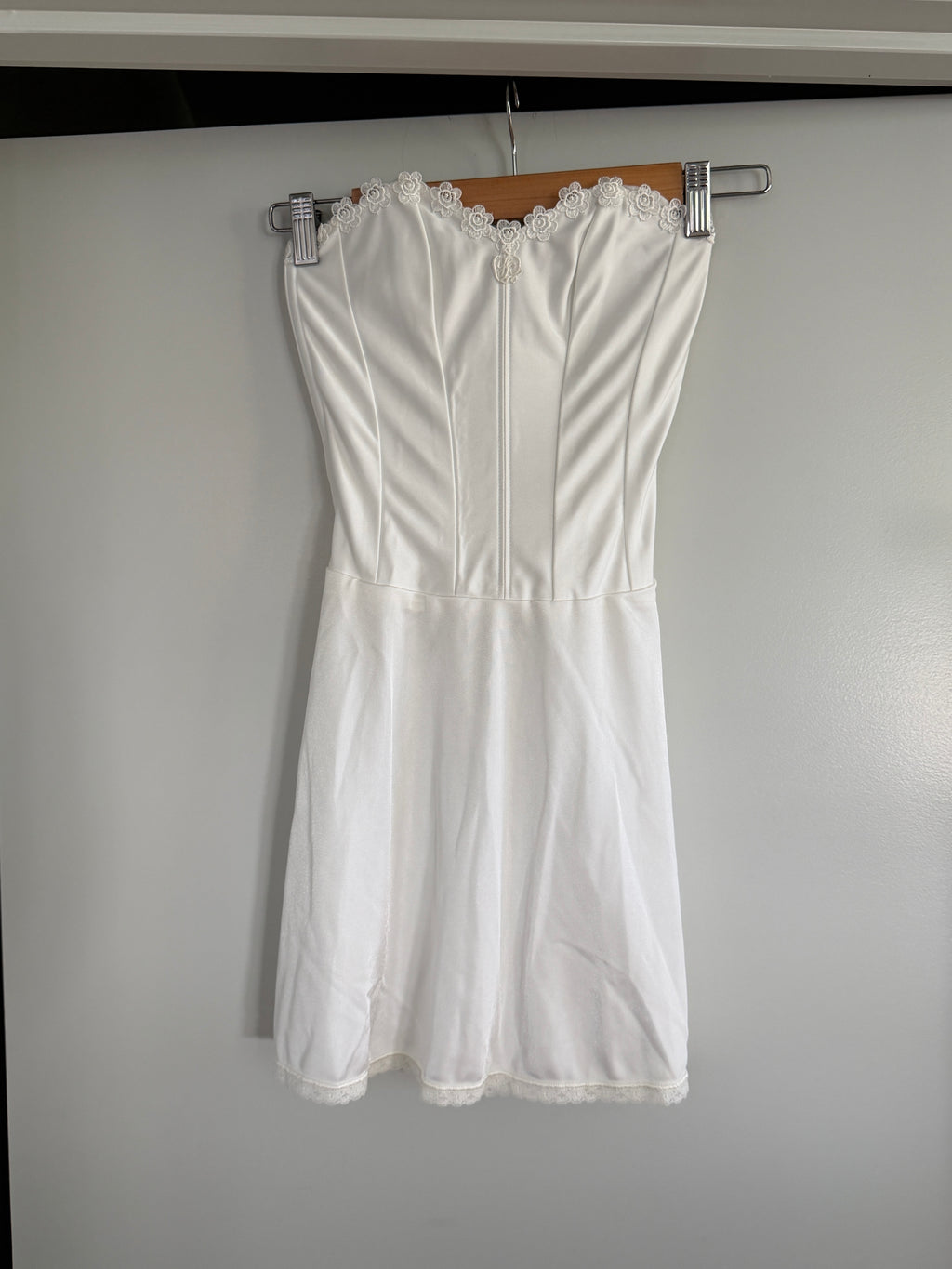 White Strapless Corset Mini Dress (XS–S)