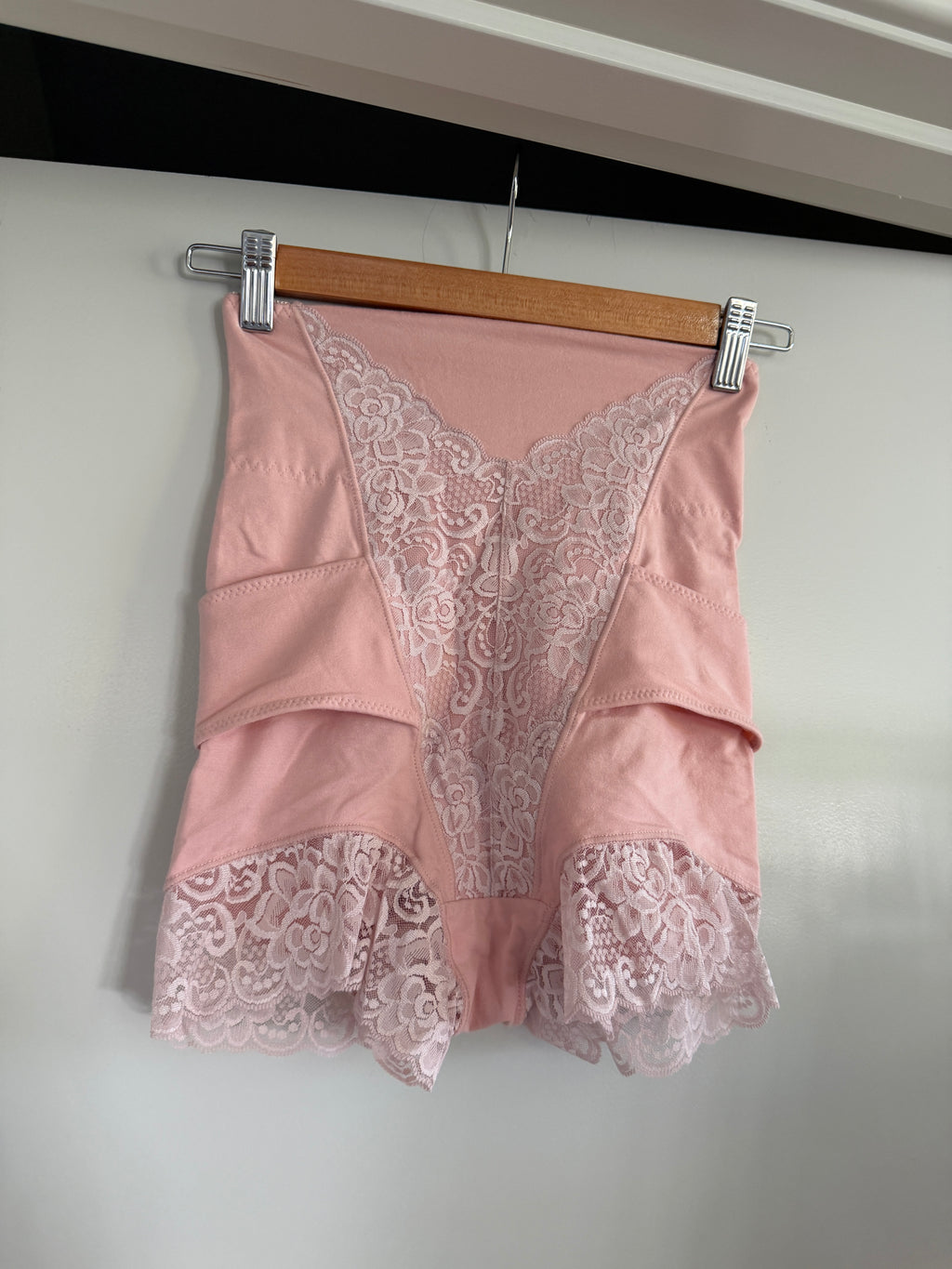 Pink Lace High Waist Shorts (XS–S)
