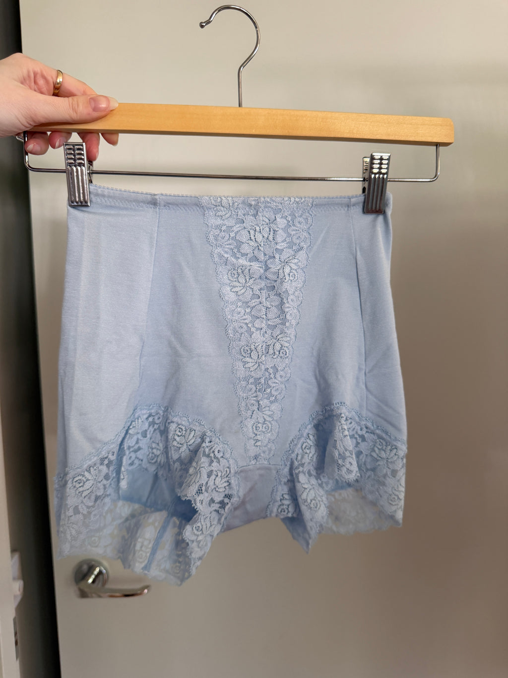 Baby Blue Lace Boyshorts (XS)