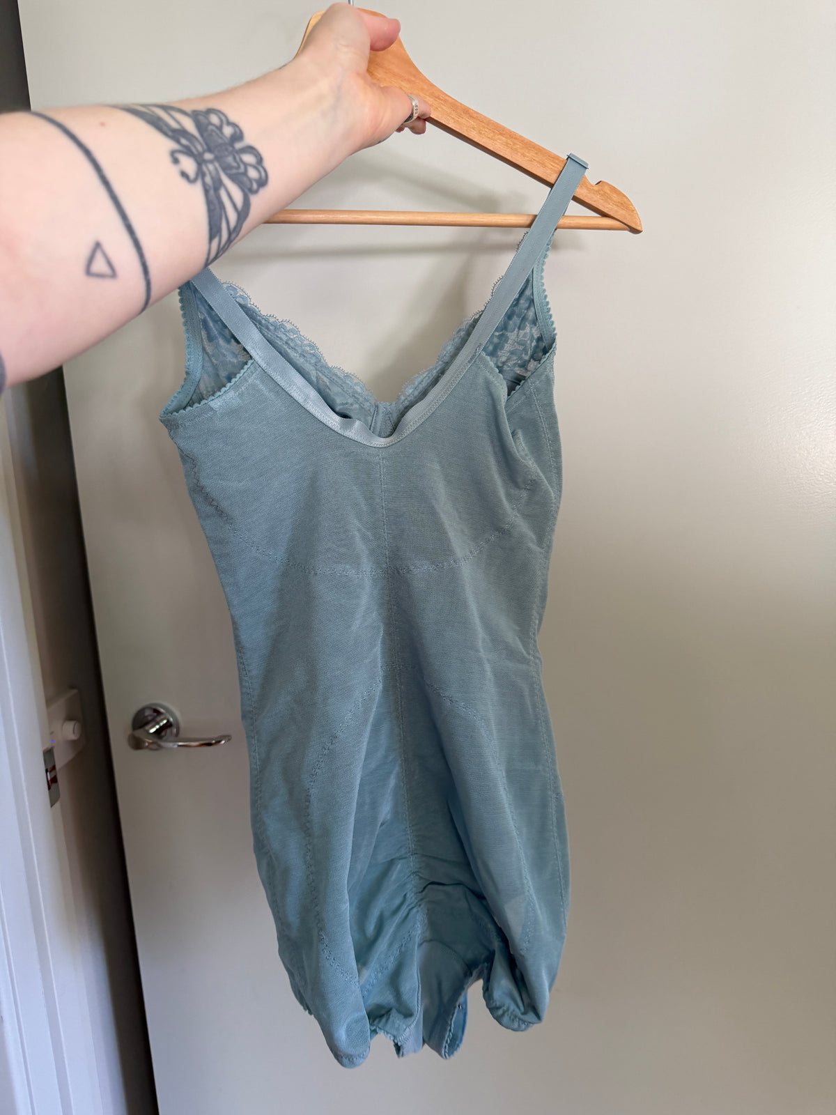 Powder Blue Lace Bodysuit (S/M)
