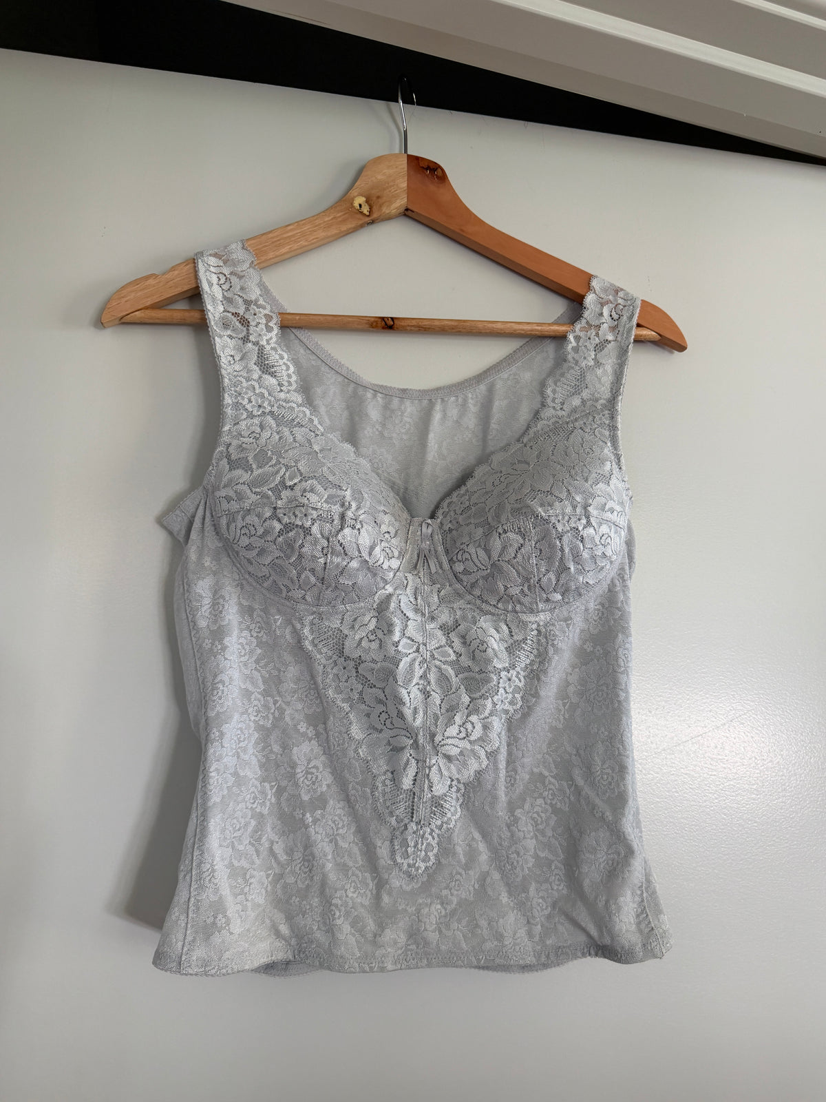 Dusty Blue Lace Body Shaper Tank (M)