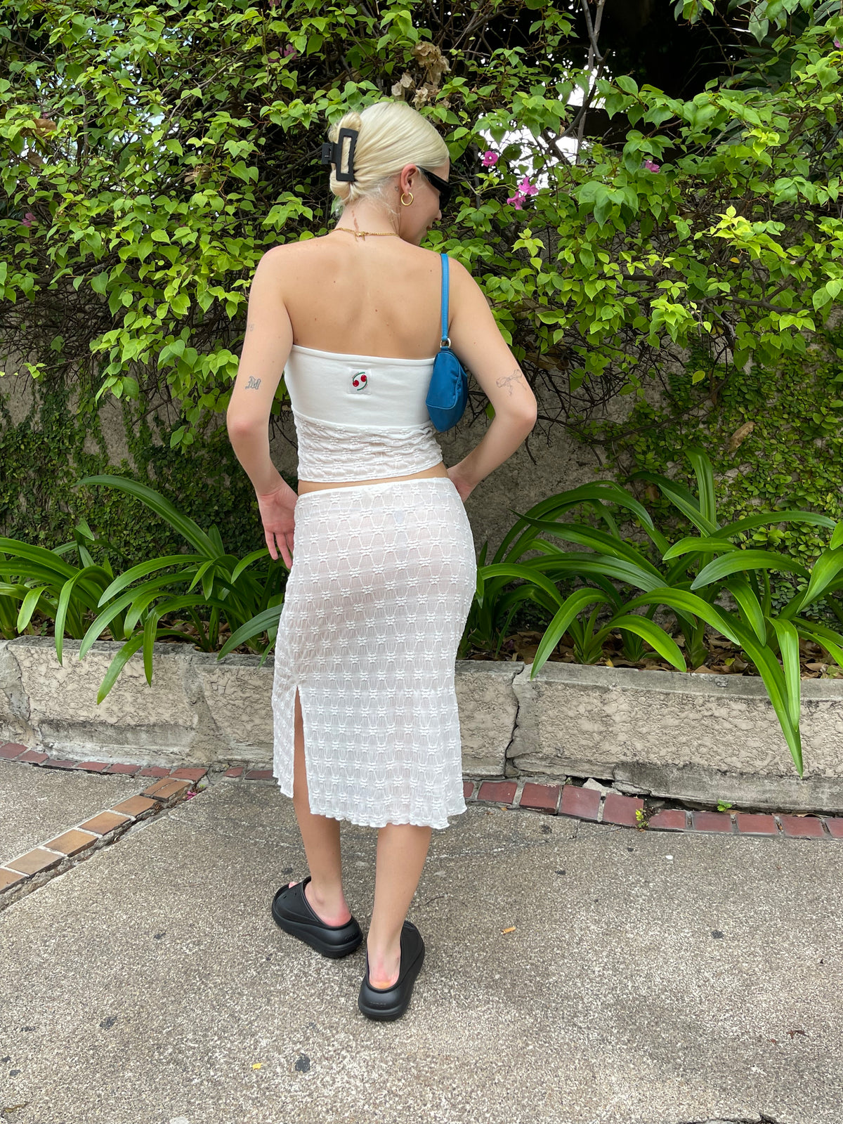 Sabrina Mesh Boob Tube — White