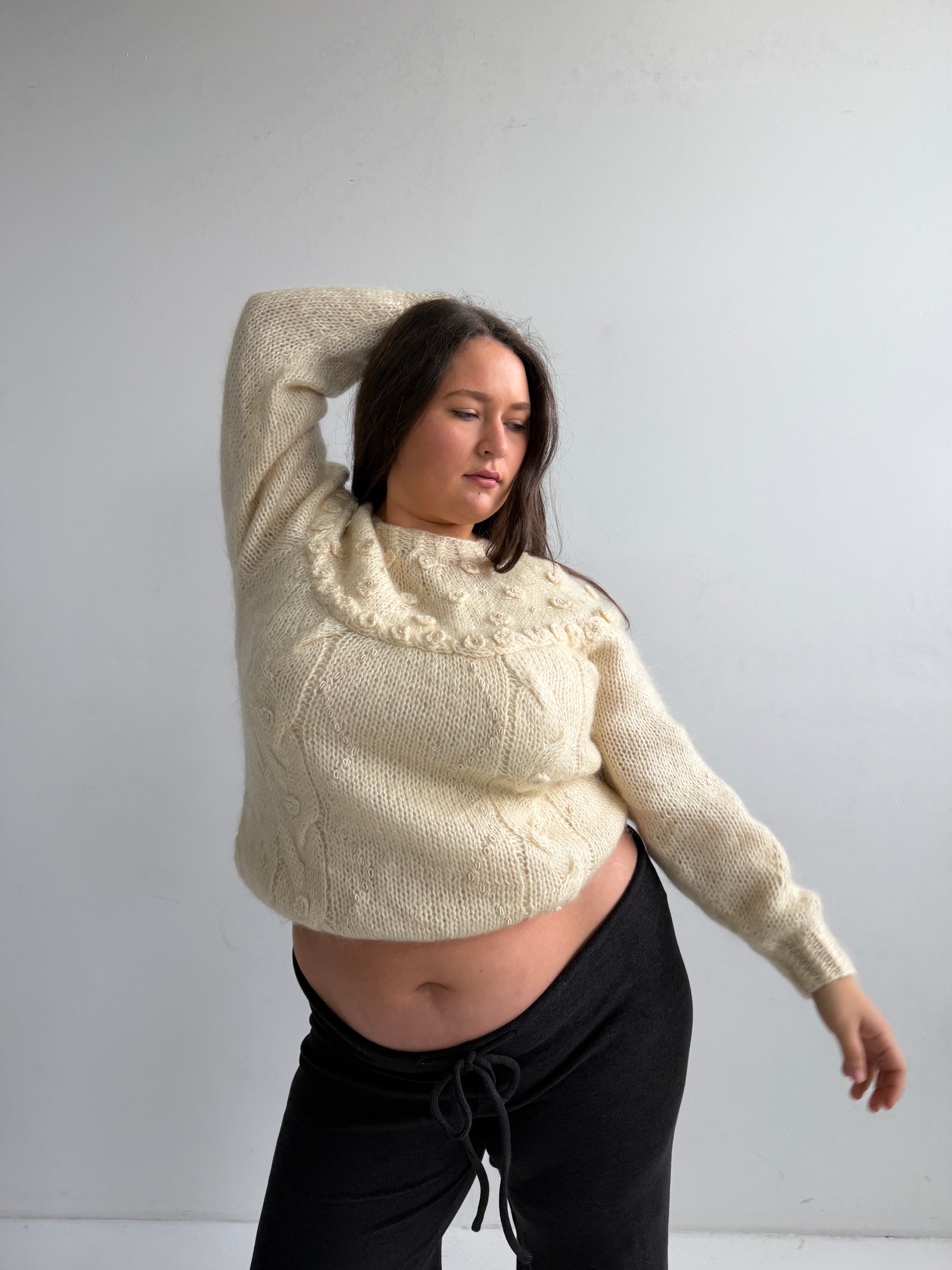 Flower Knit Sweater (XS-L)