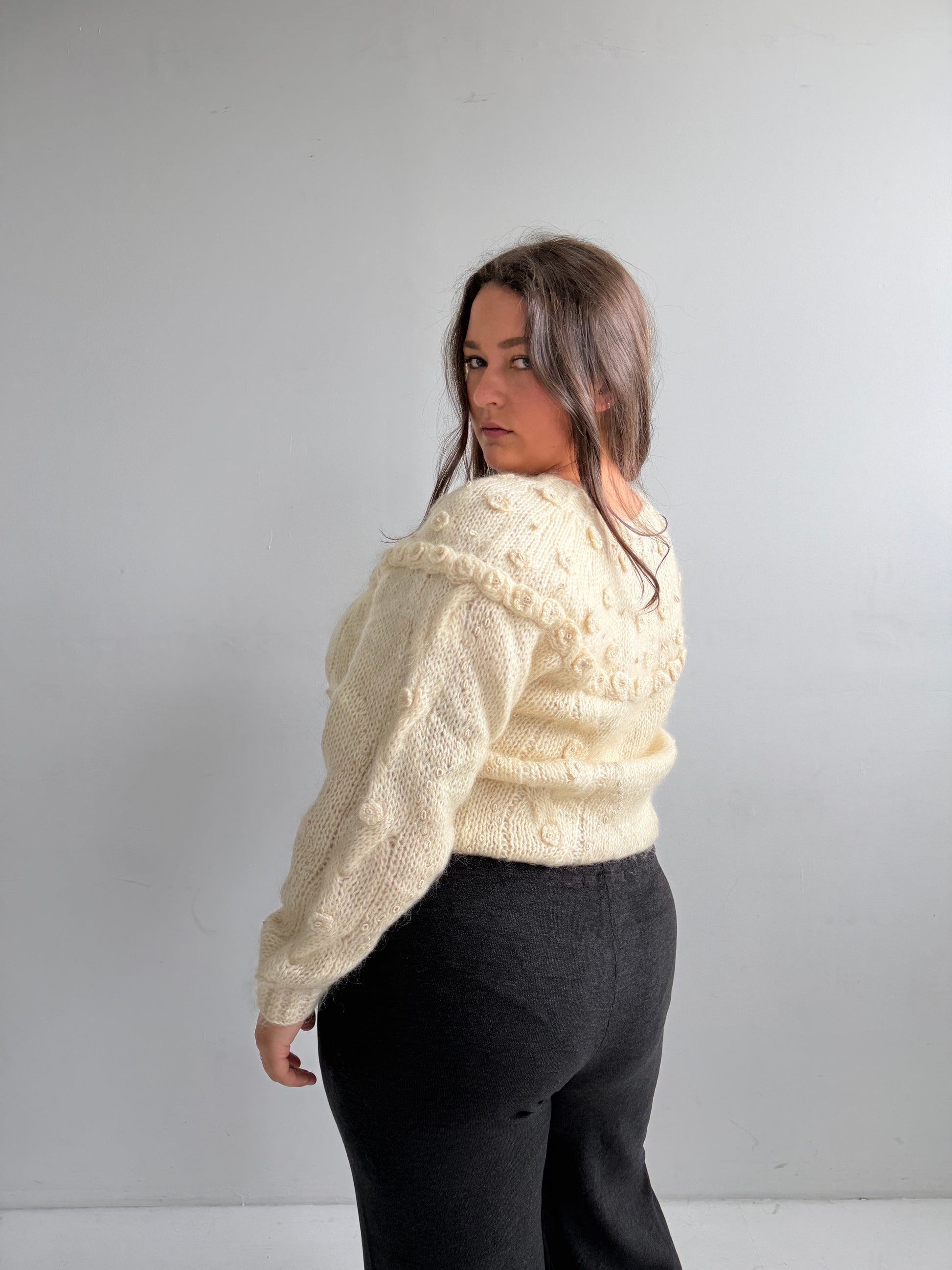 Flower Knit Sweater (XS-L)