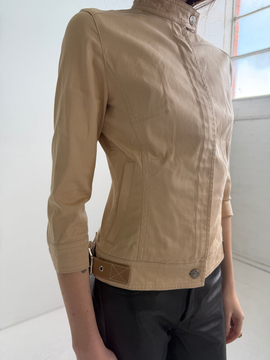 Vintage Beige Fitted Jacket (XS Petite)