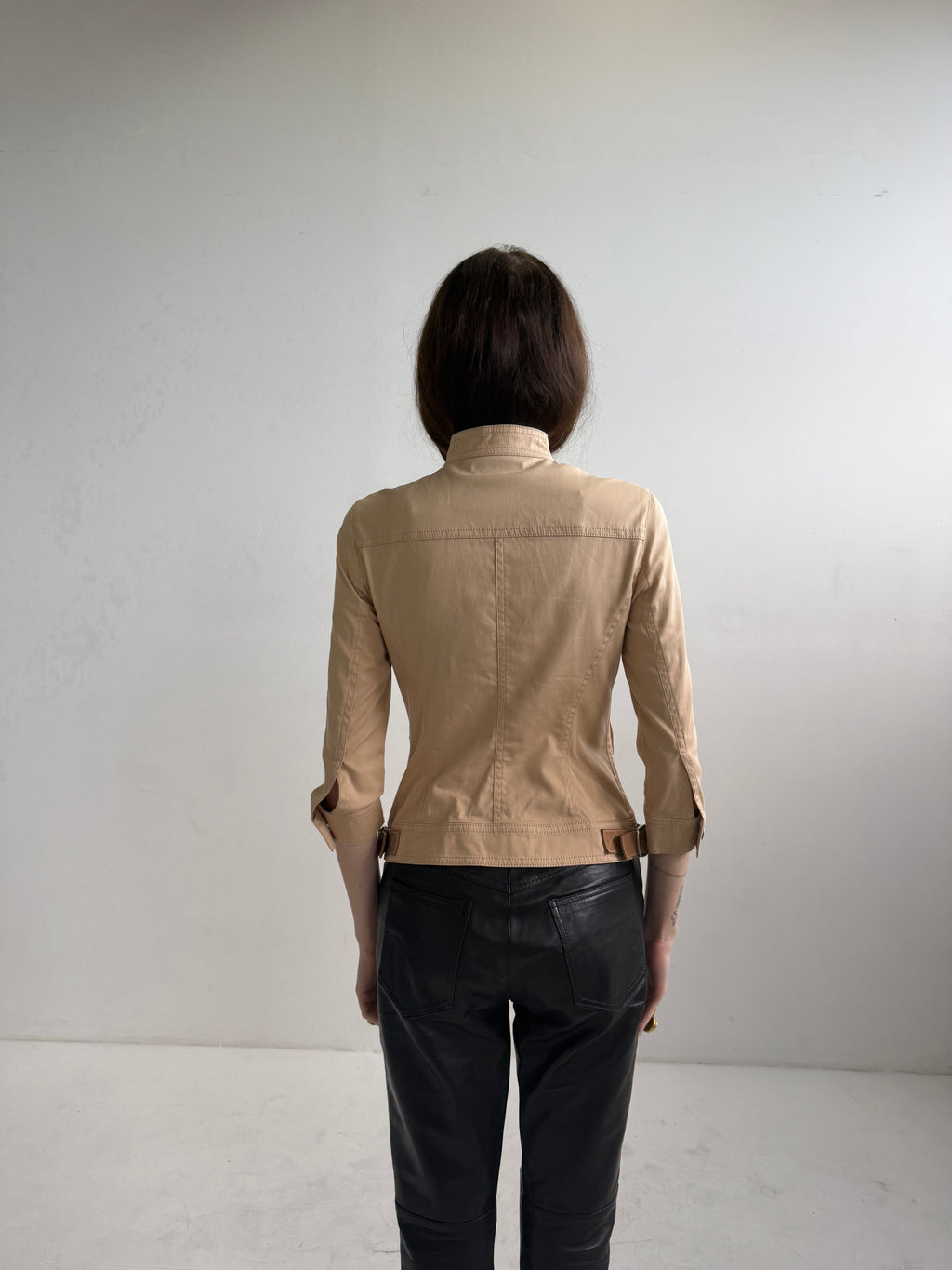 Vintage Beige Fitted Jacket (XS Petite)