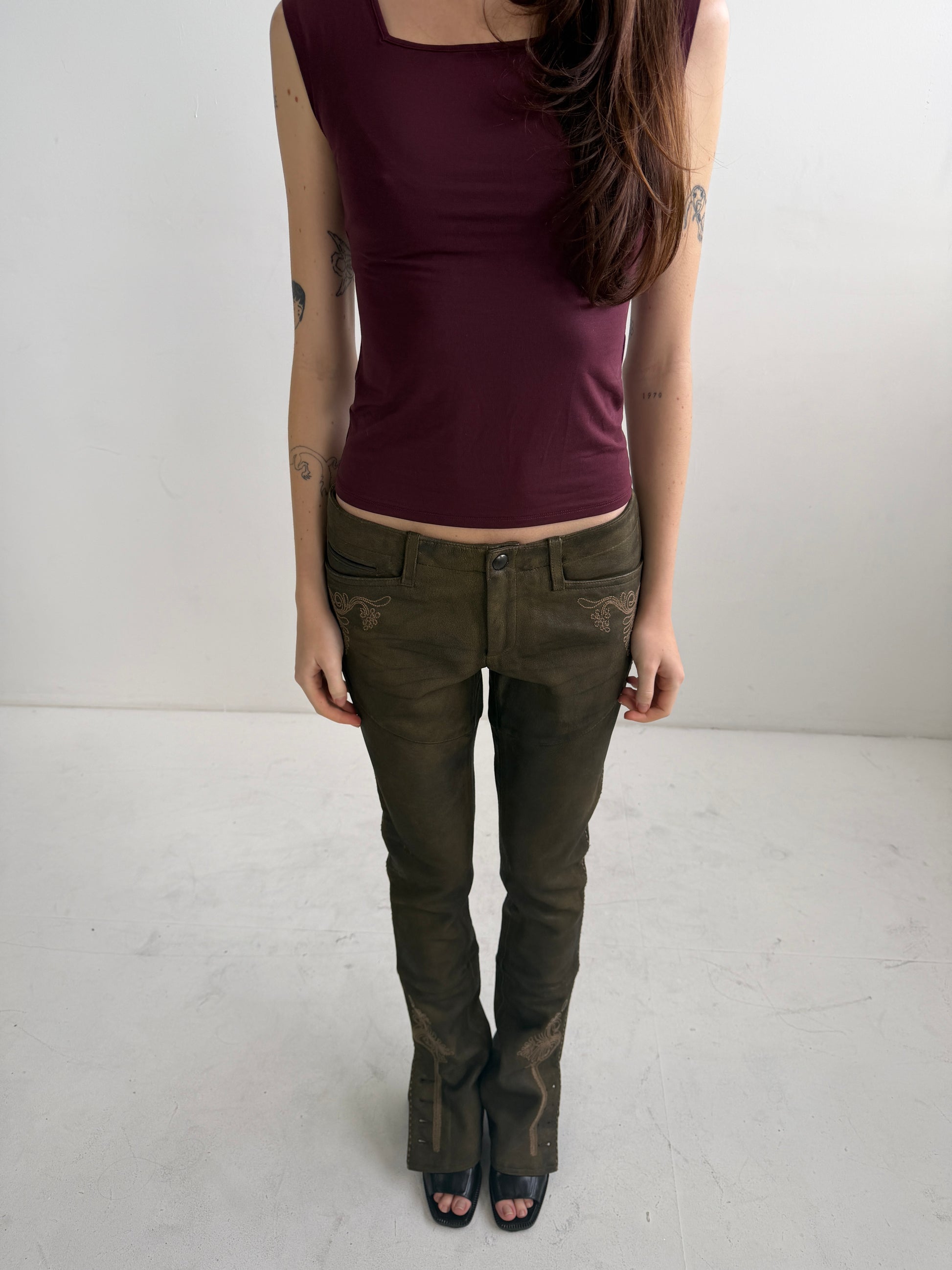 Ralph Lauren 2004 Western Leather Pants (S)