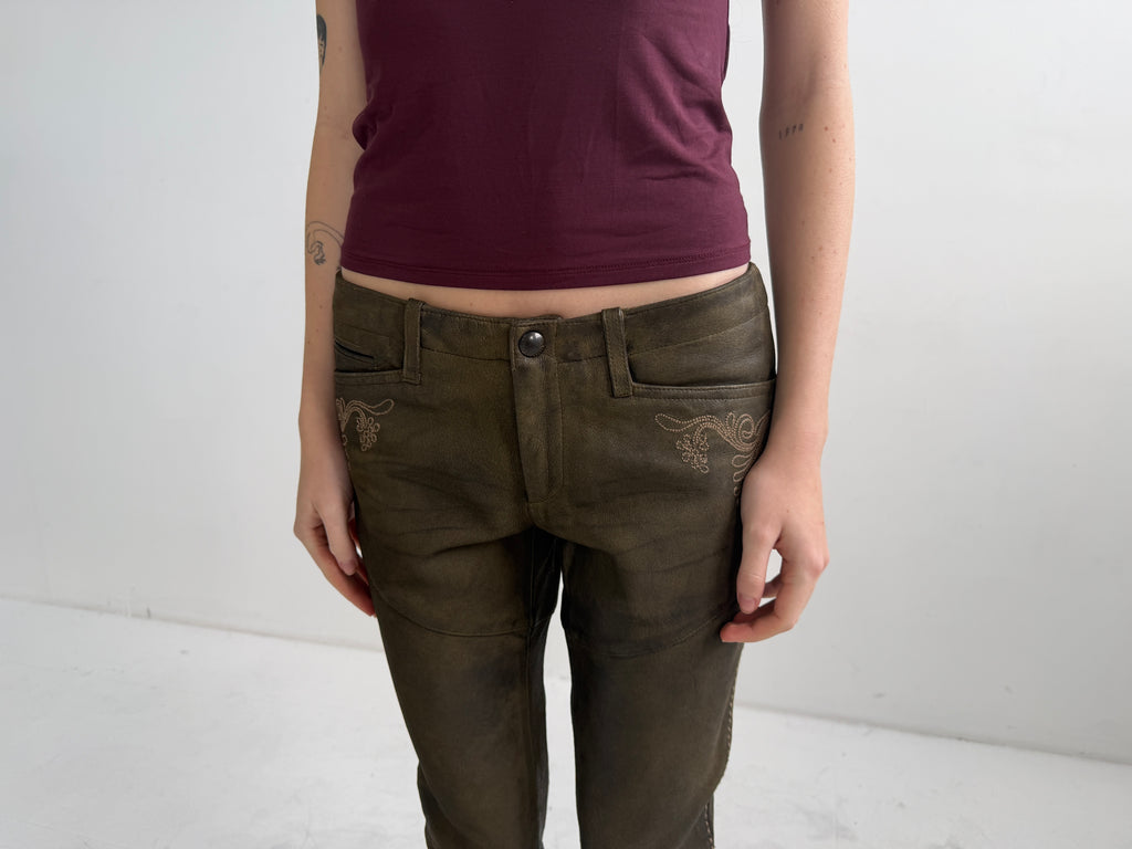 Ralph Lauren 2004 Western Leather Pants (S)