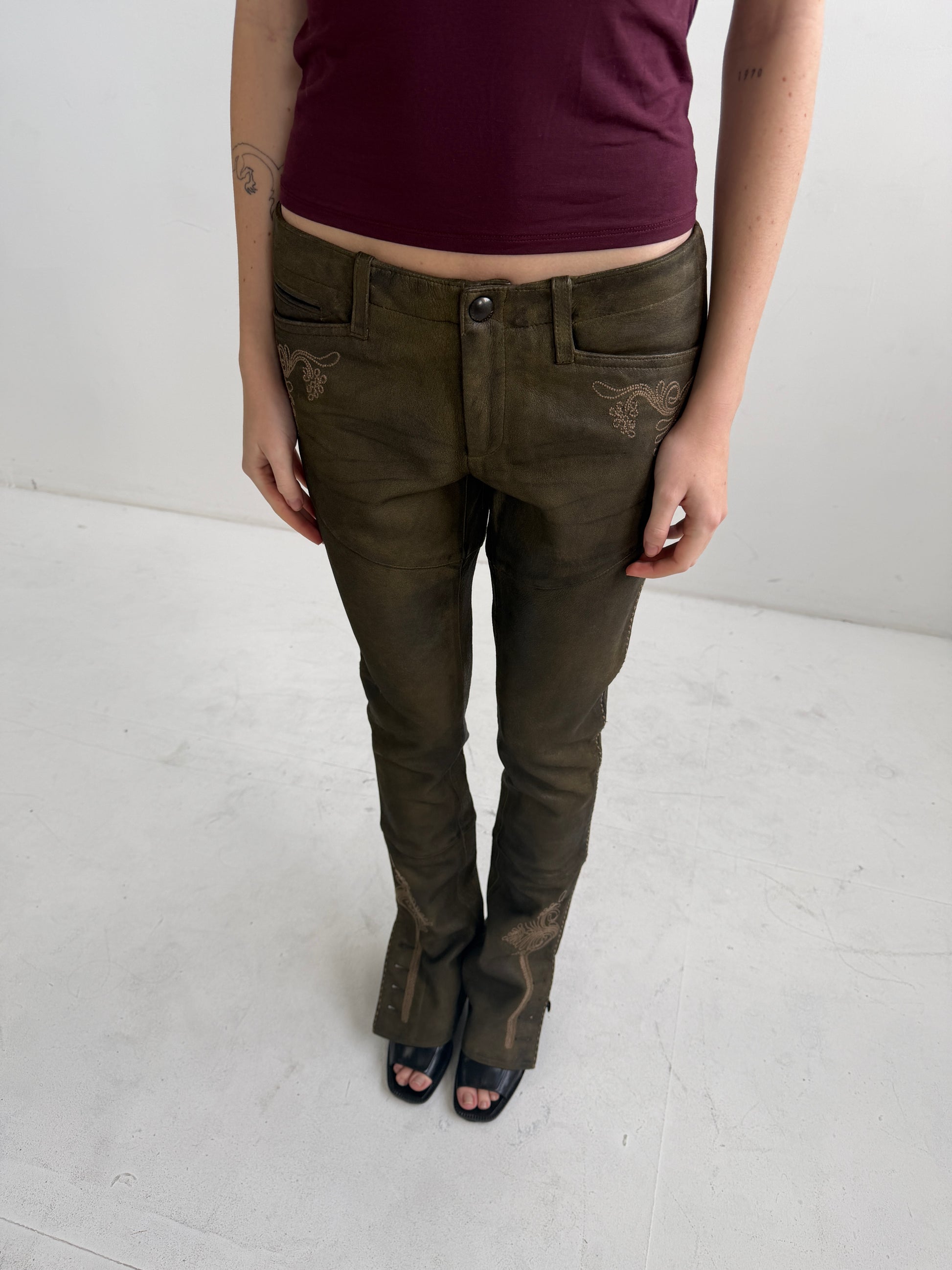 Ralph Lauren 2004 Western Leather Pants (S)