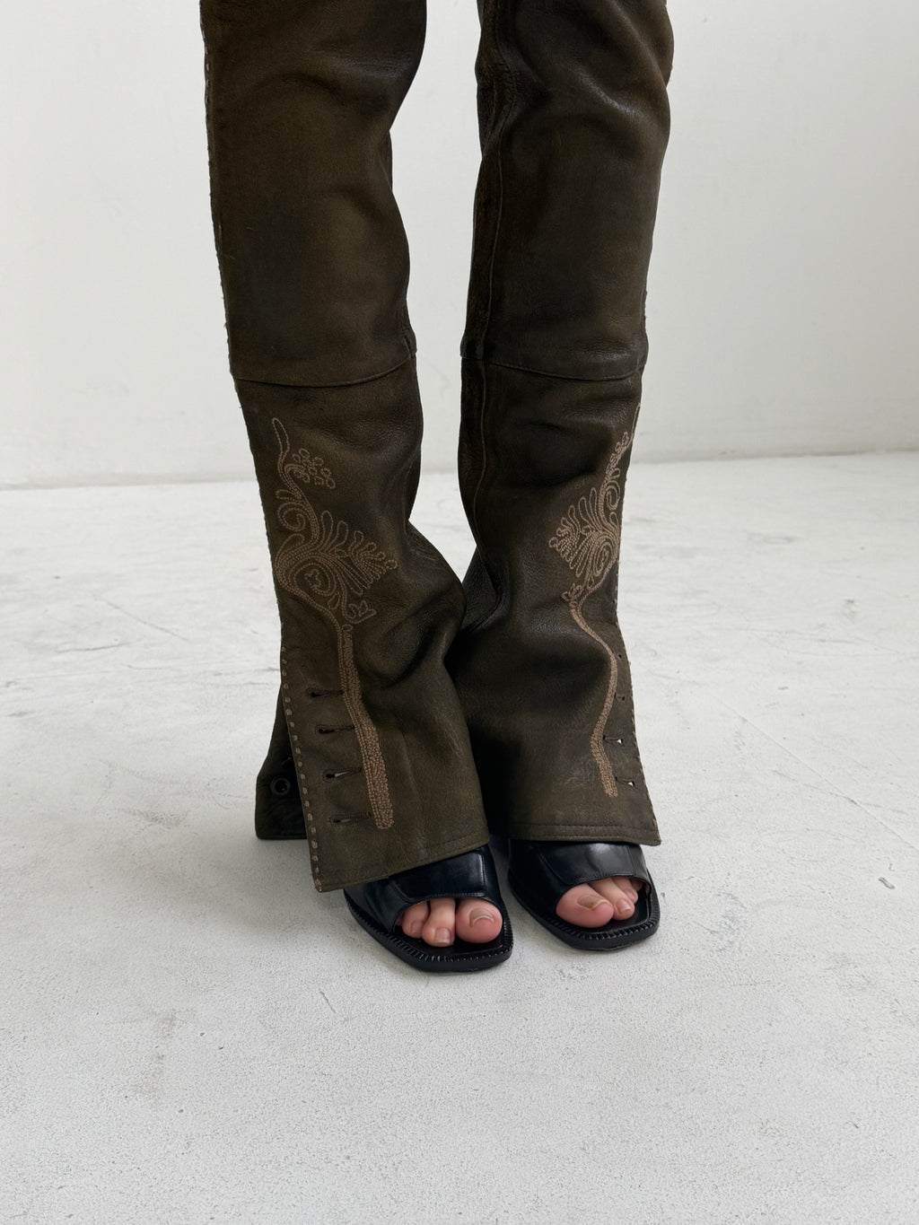 Ralph Lauren 2004 Western Leather Pants (S)