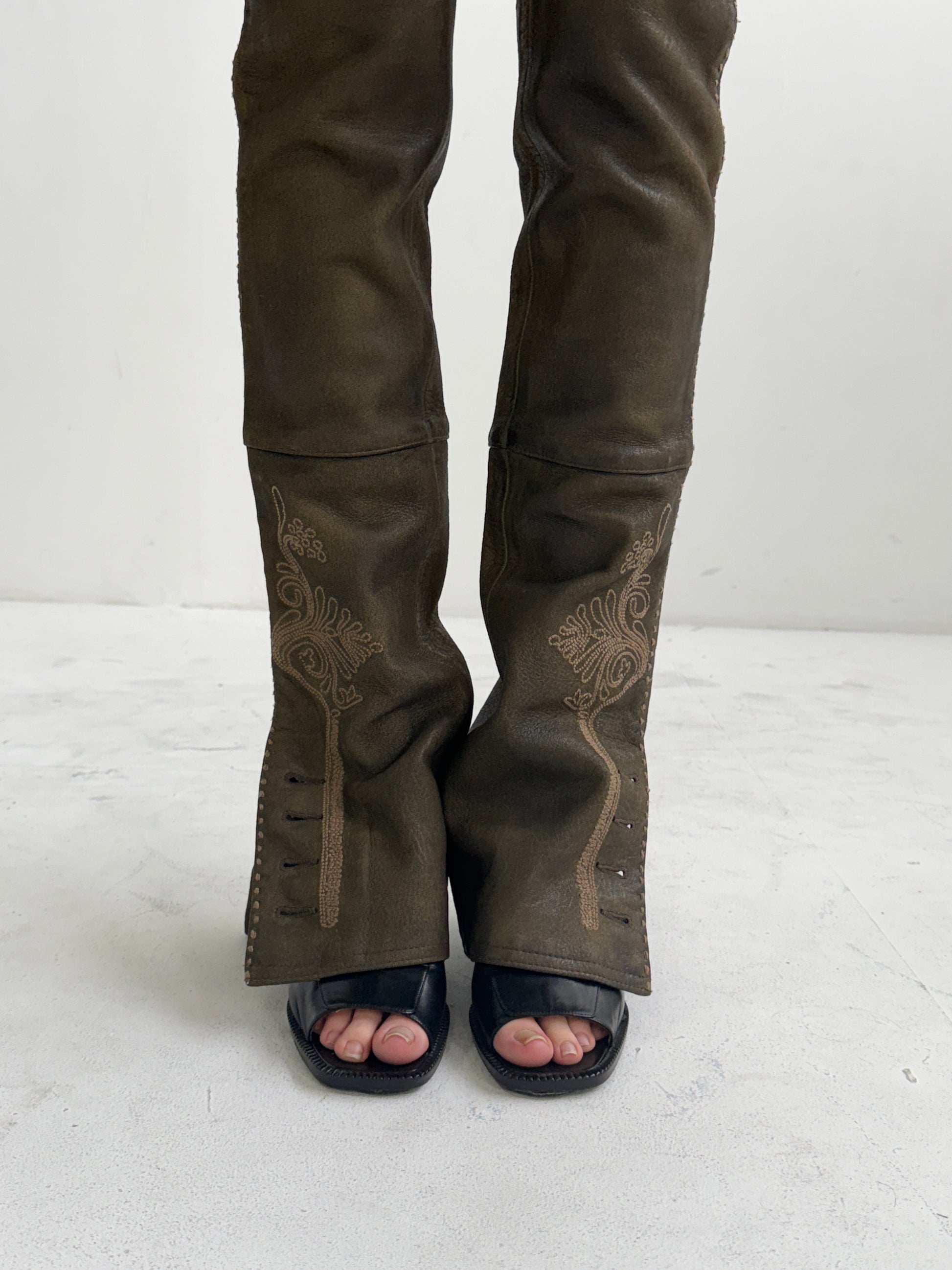 Ralph Lauren 2004 Western Leather Pants (S)