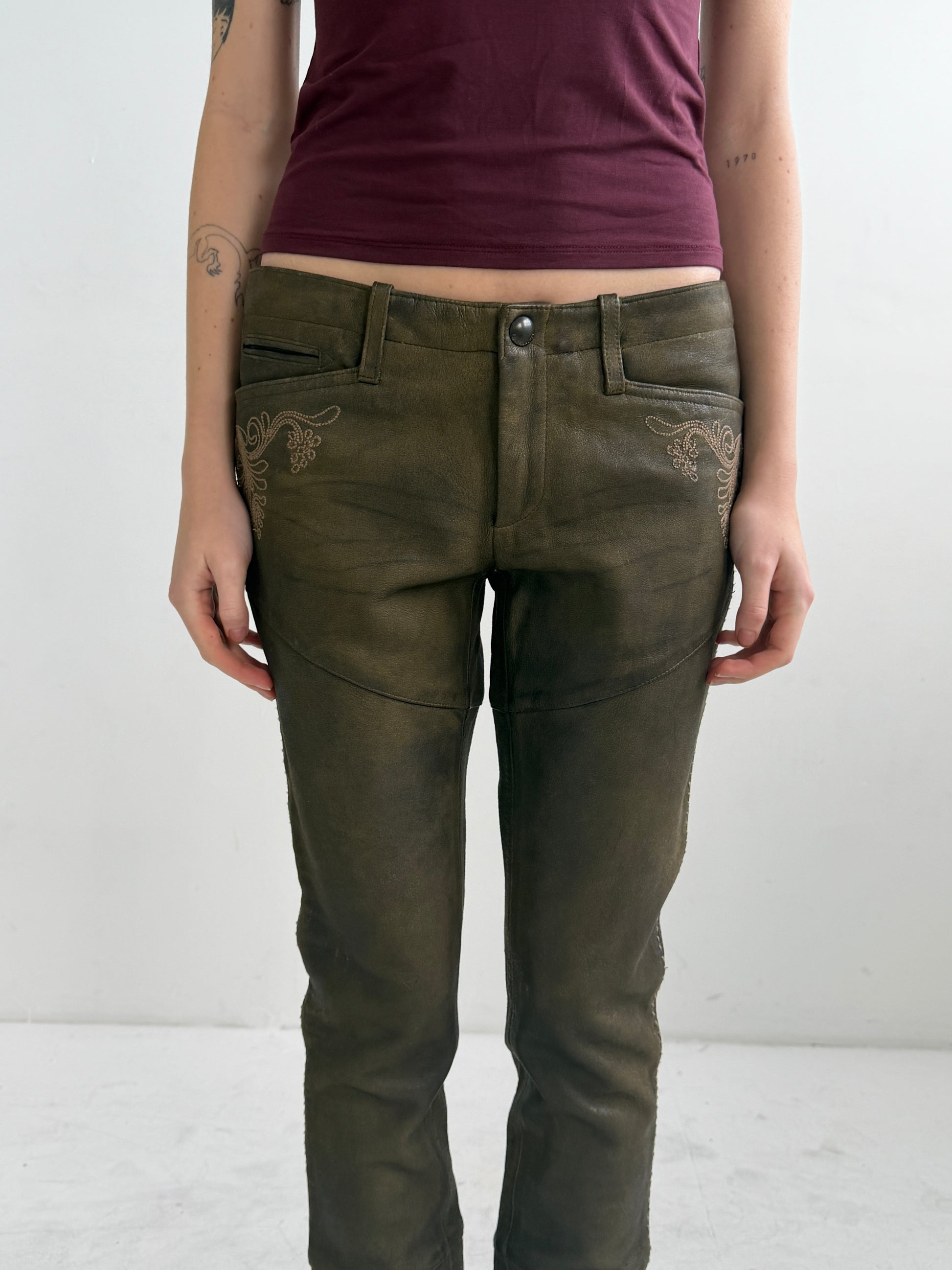 Ralph Lauren 2004 Western Leather Pants (S)