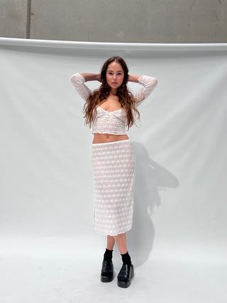 Zelda Mesh Skirt White