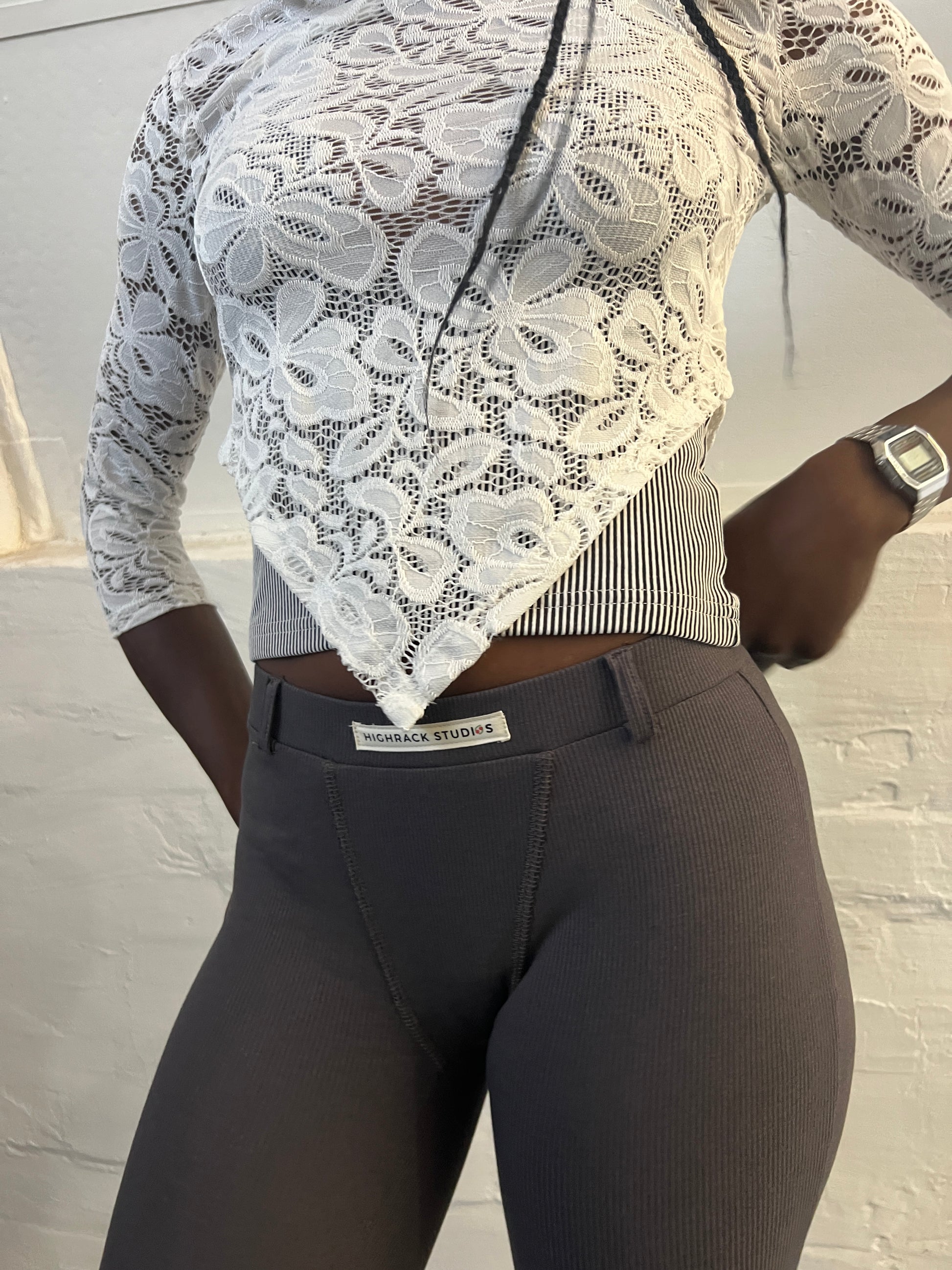 Sublime Bamboo Flares — Charcoal Rib
