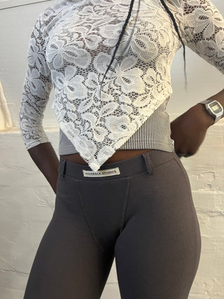 Sublime Bamboo Flares — Charcoal Rib