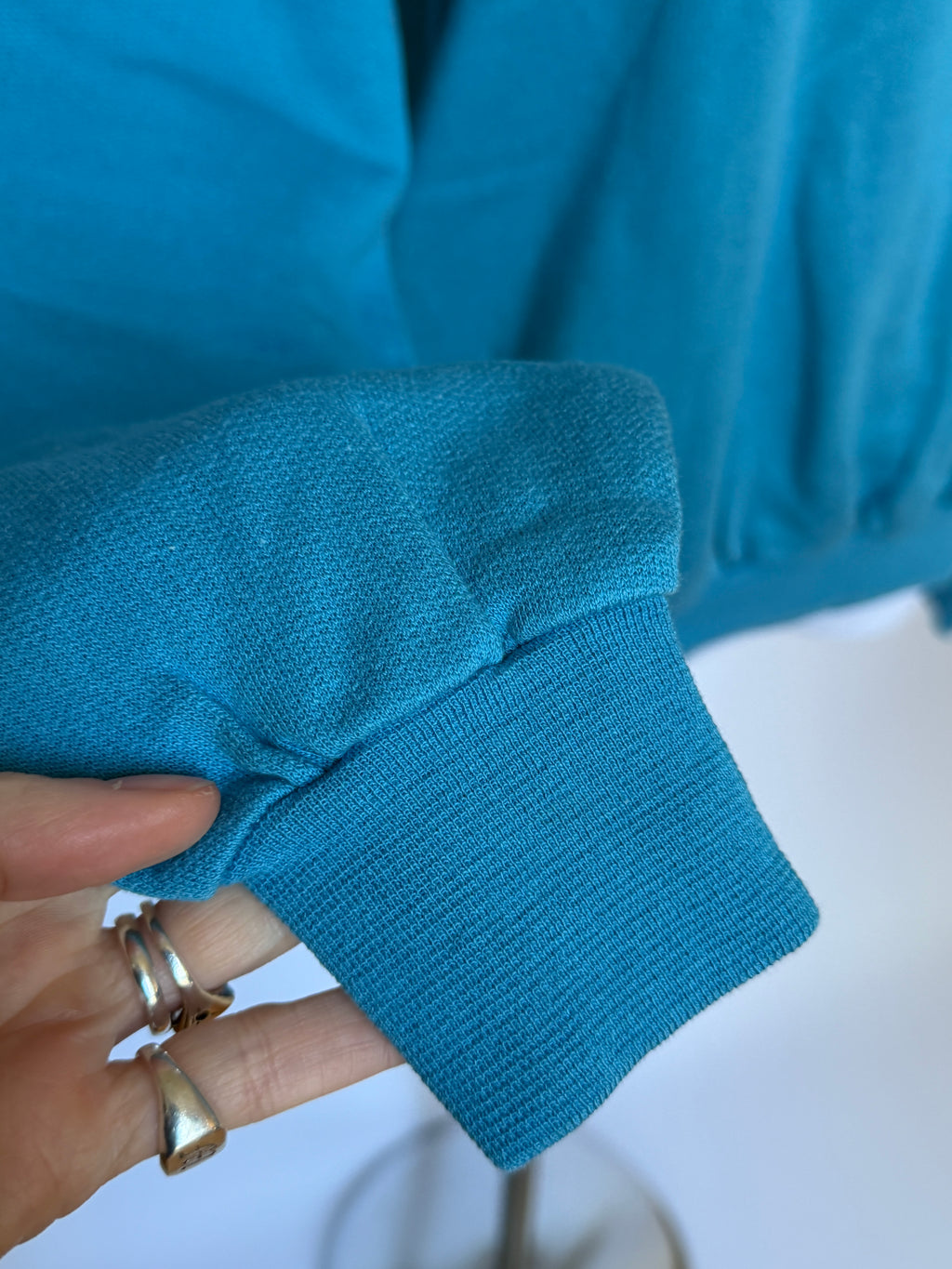 YSL Vintage 90s Blue Embroidered Sweatshirt (S)