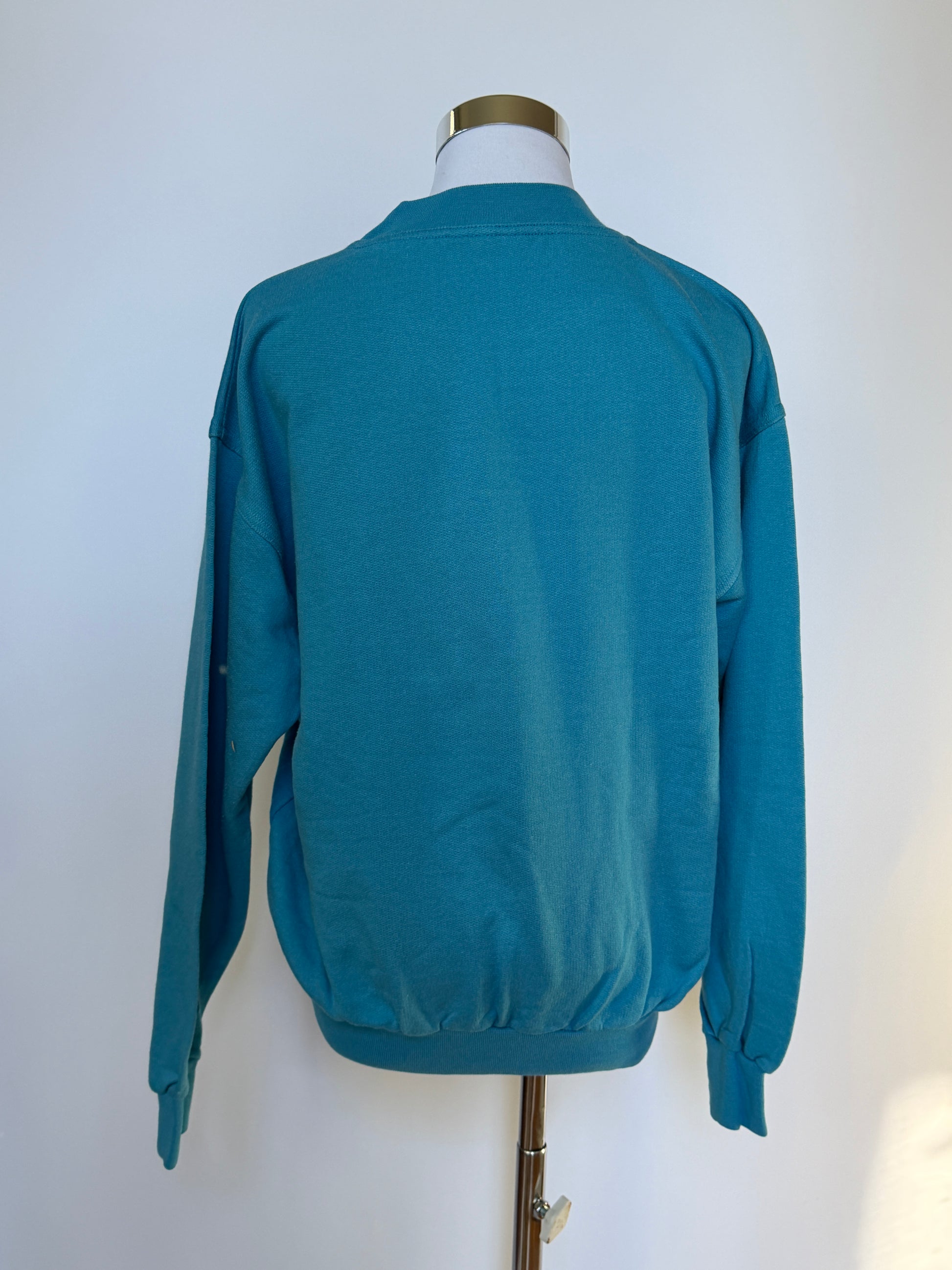 YSL Vintage 90s Blue Embroidered Sweatshirt (S)