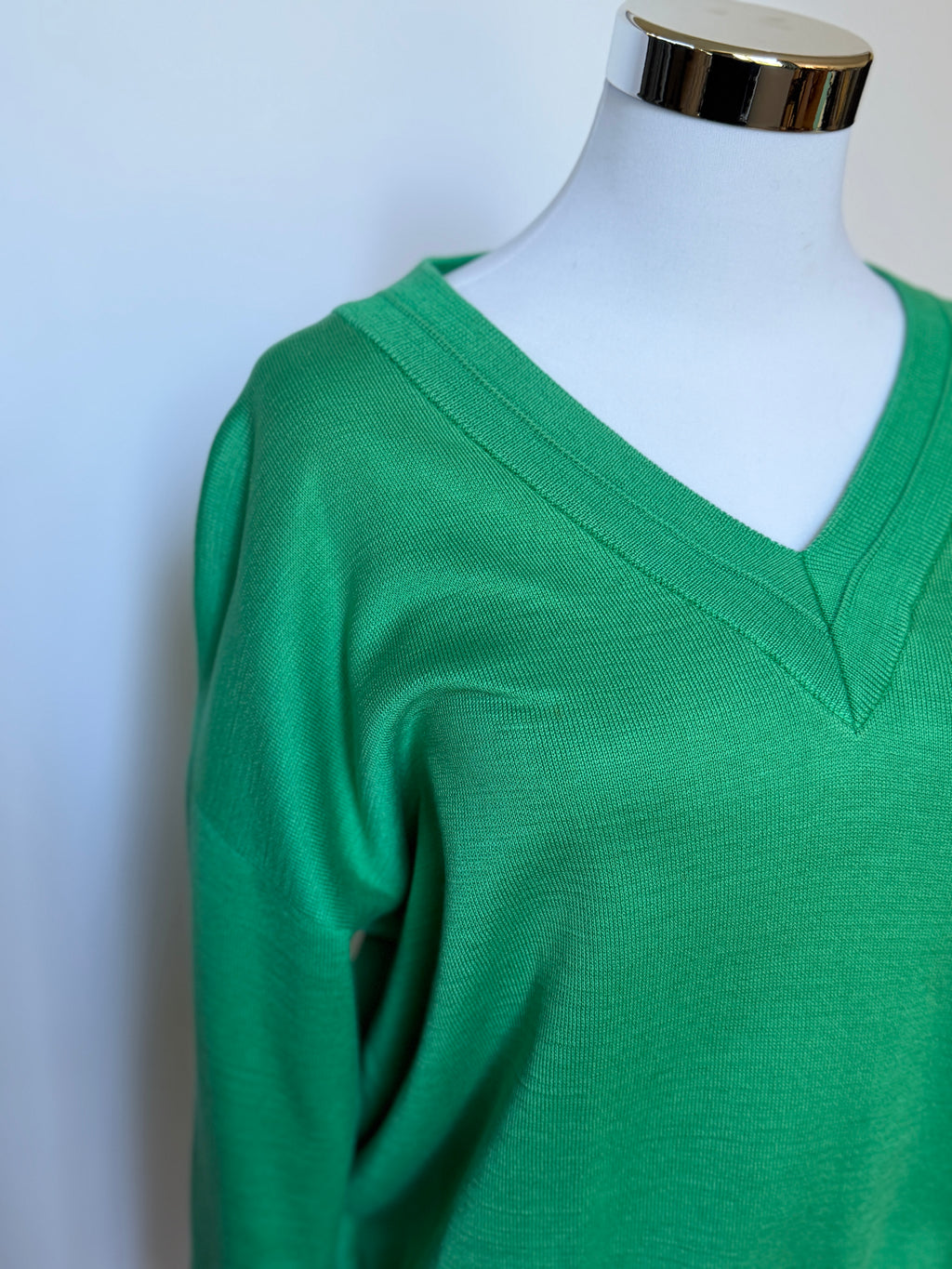 YSL Vintage Green Cotton Knit Sweater (S)