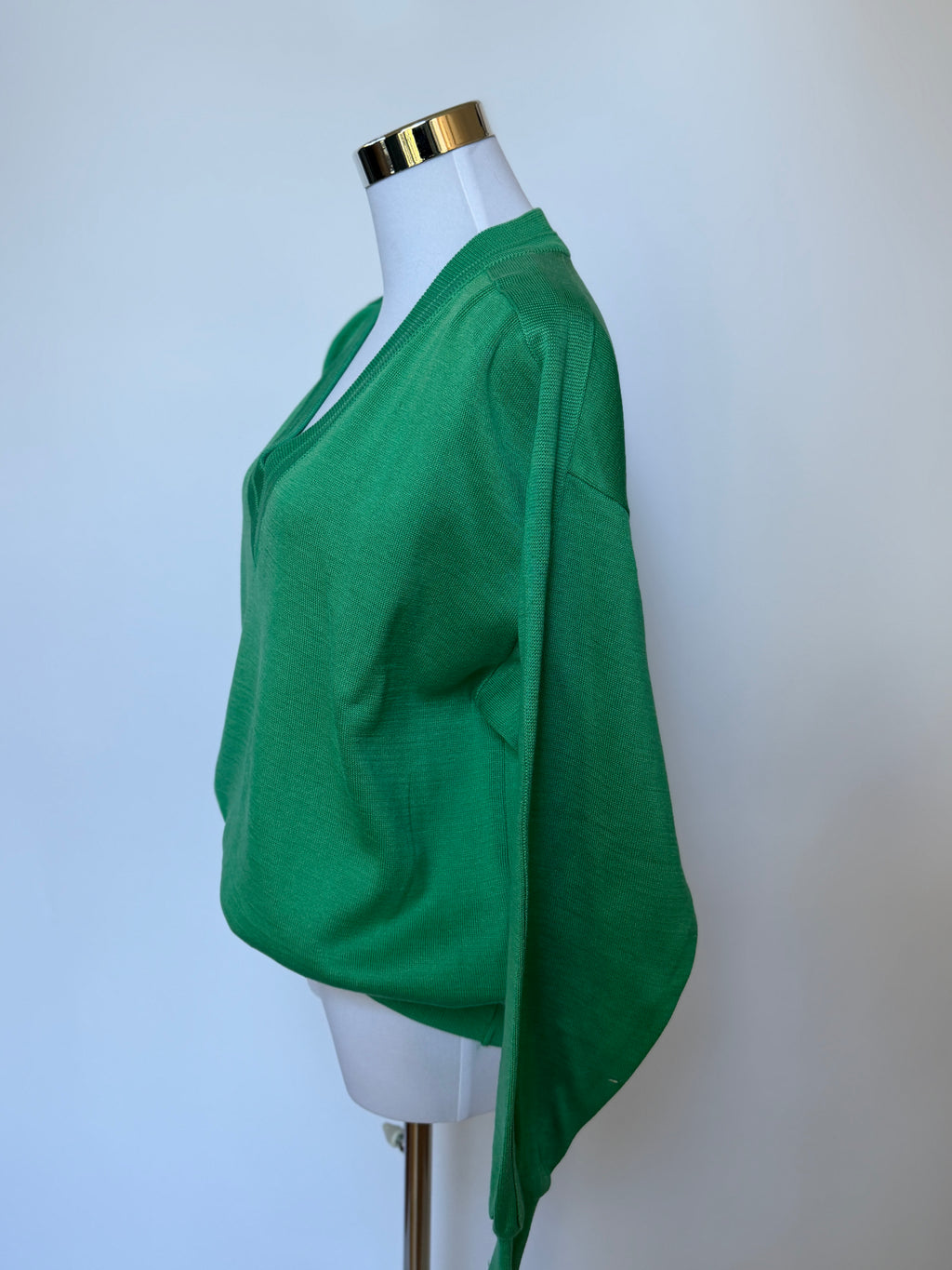YSL Vintage Green Cotton Knit Sweater (S)