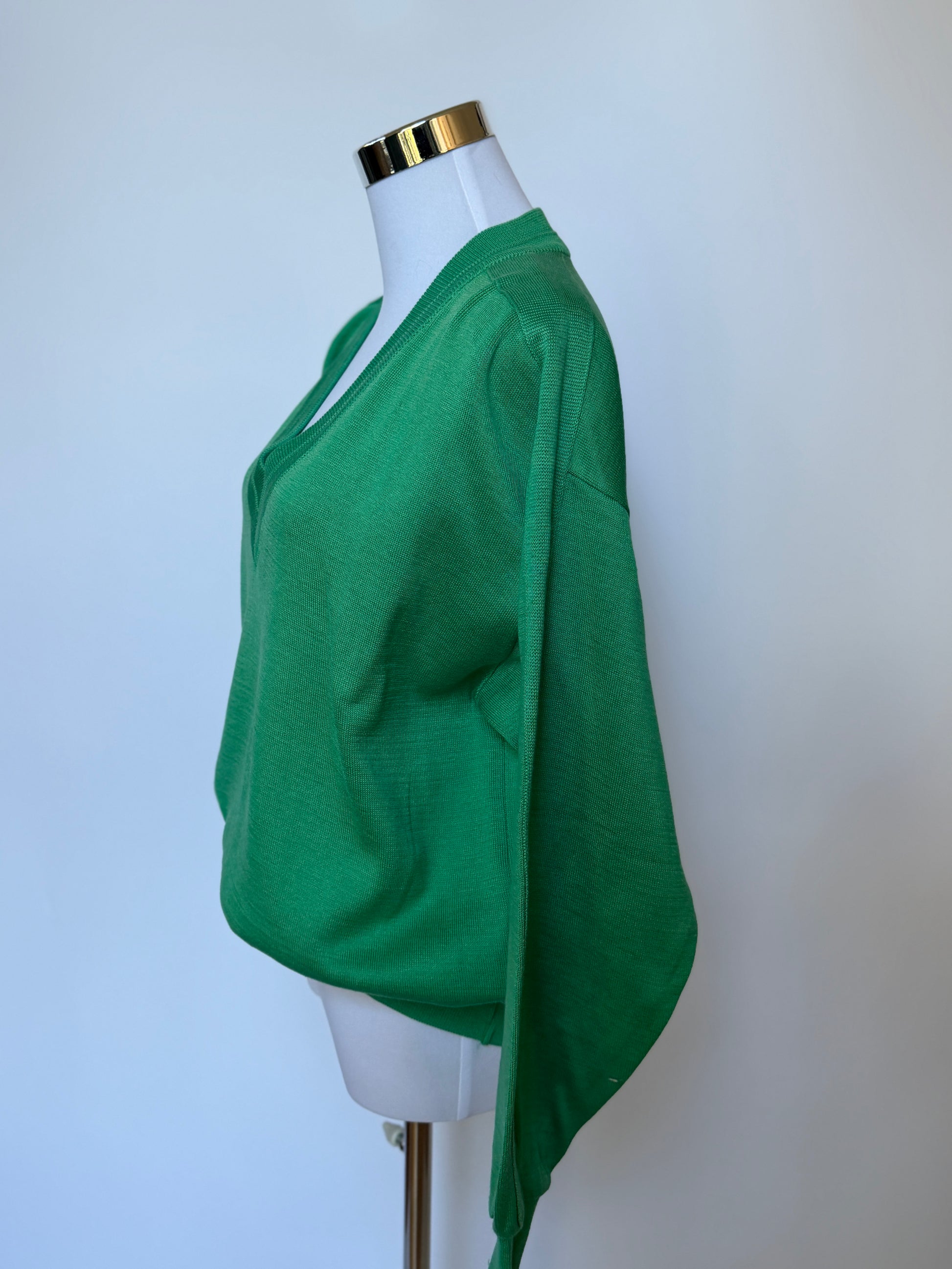 YSL Vintage Green Cotton Knit Sweater (S)
