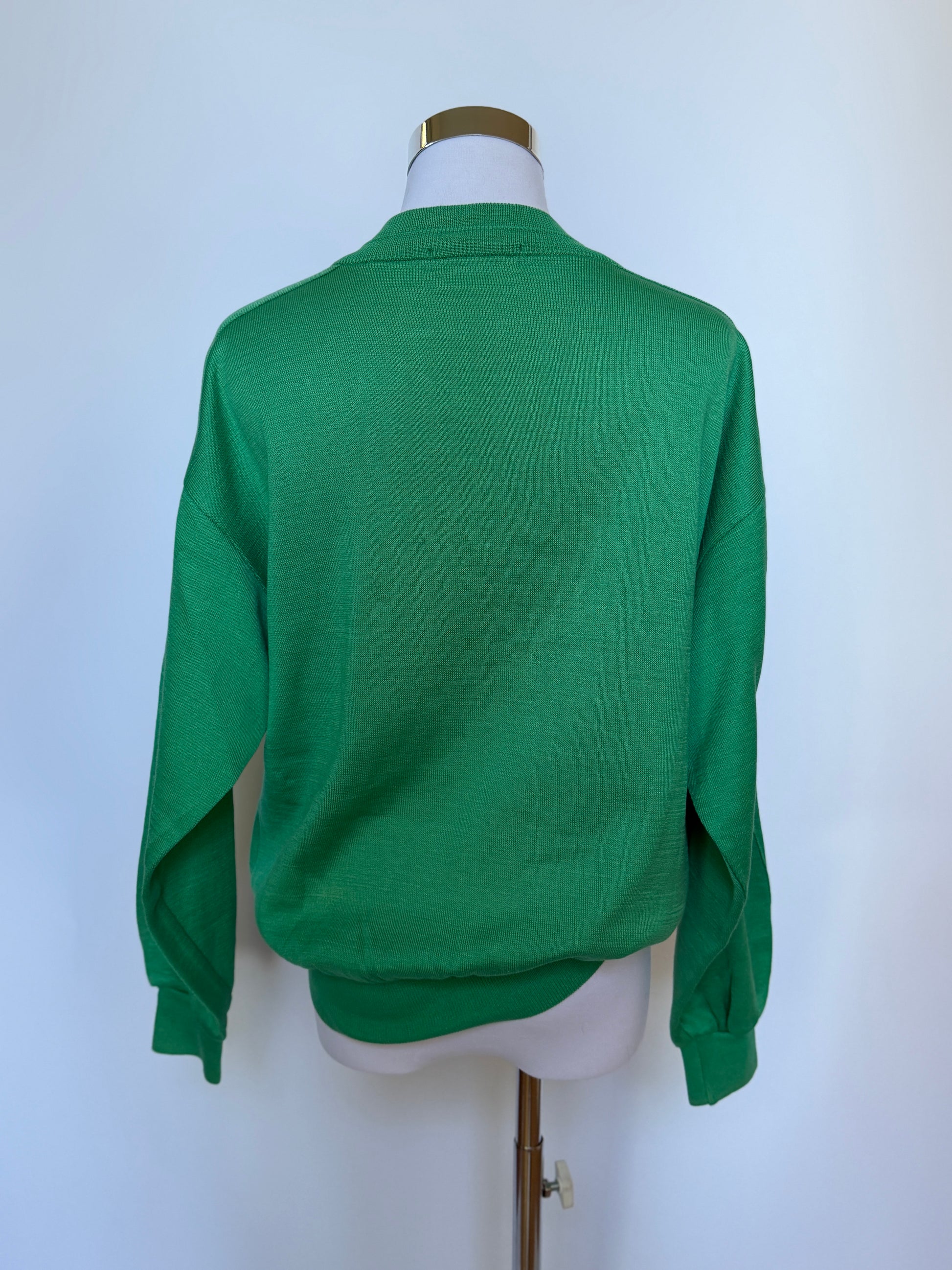 YSL Vintage Green Cotton Knit Sweater (S)