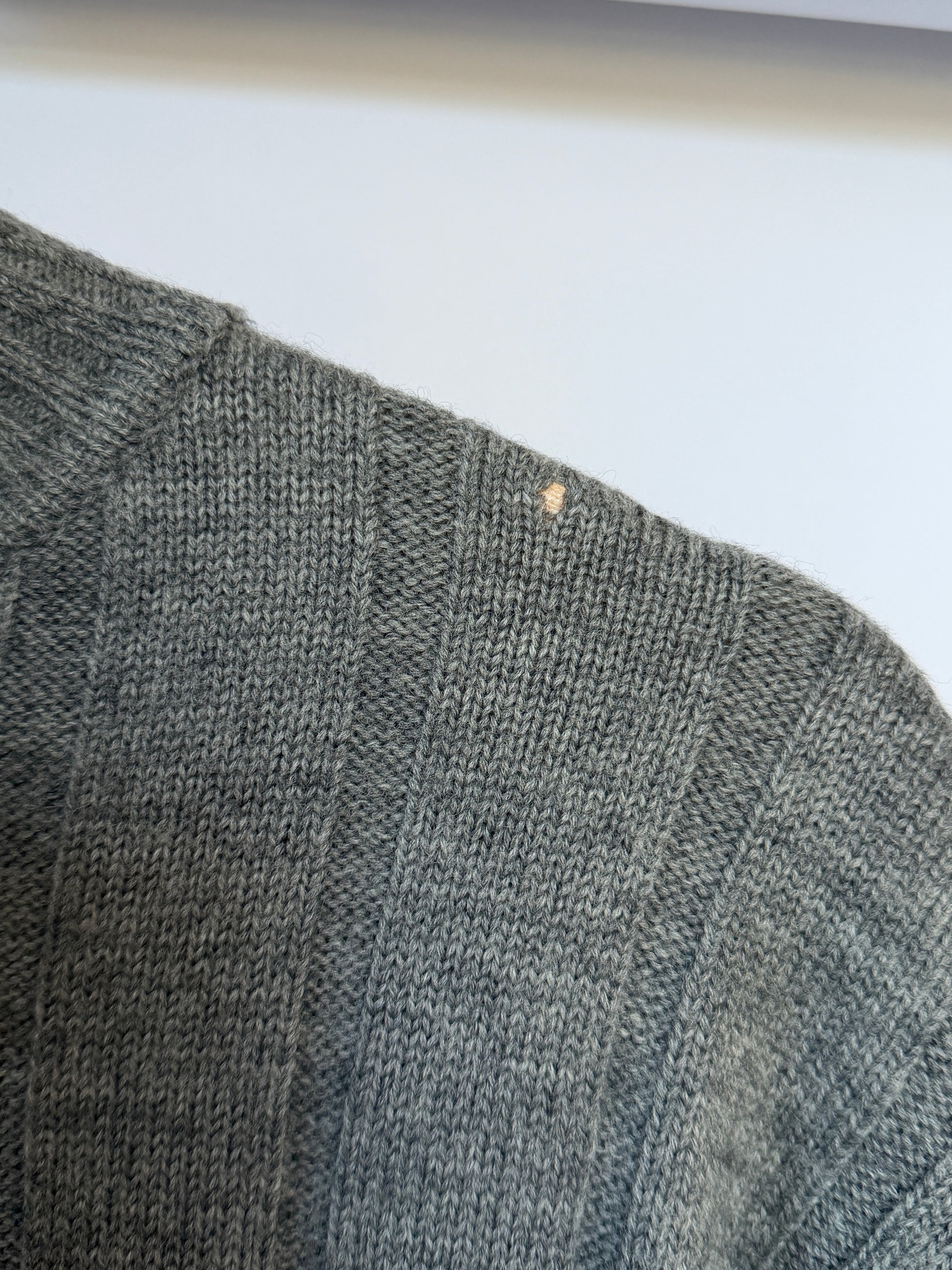 YSL Vintage Grey Wool Knit Sweater (L)