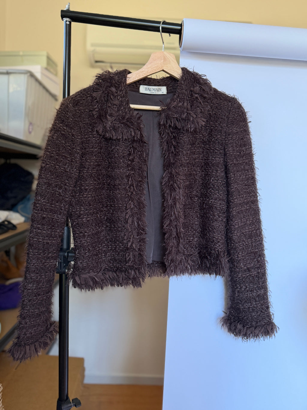 Balmain Vintage Brown Cardigan (XS/S)