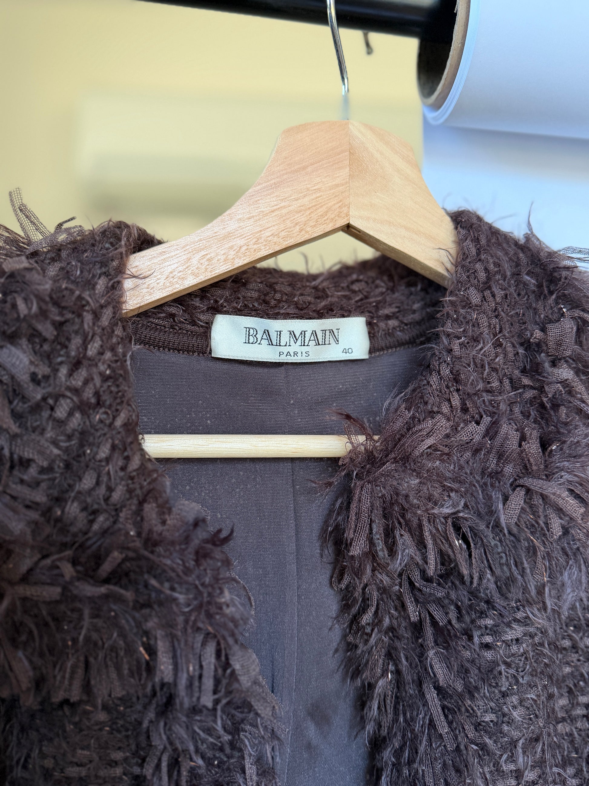 Balmain Vintage Brown Cardigan (XS/S)