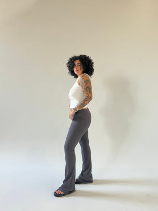 Sublime Bamboo Flares — Charcoal Rib