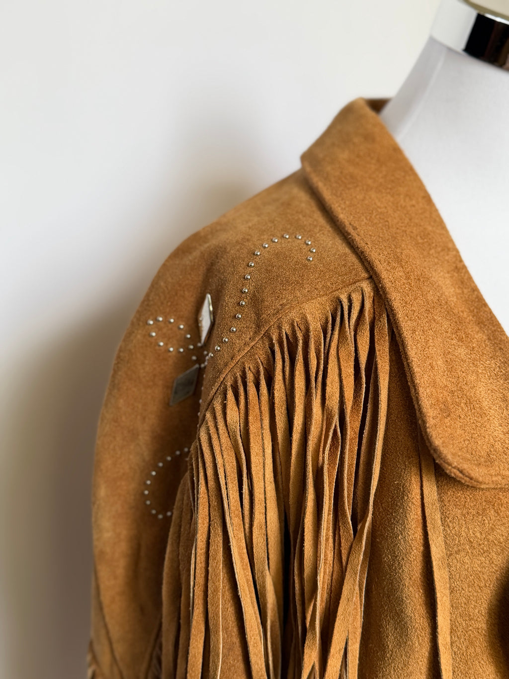 Vintage Brown Tan Suede Jacket (XS-M)