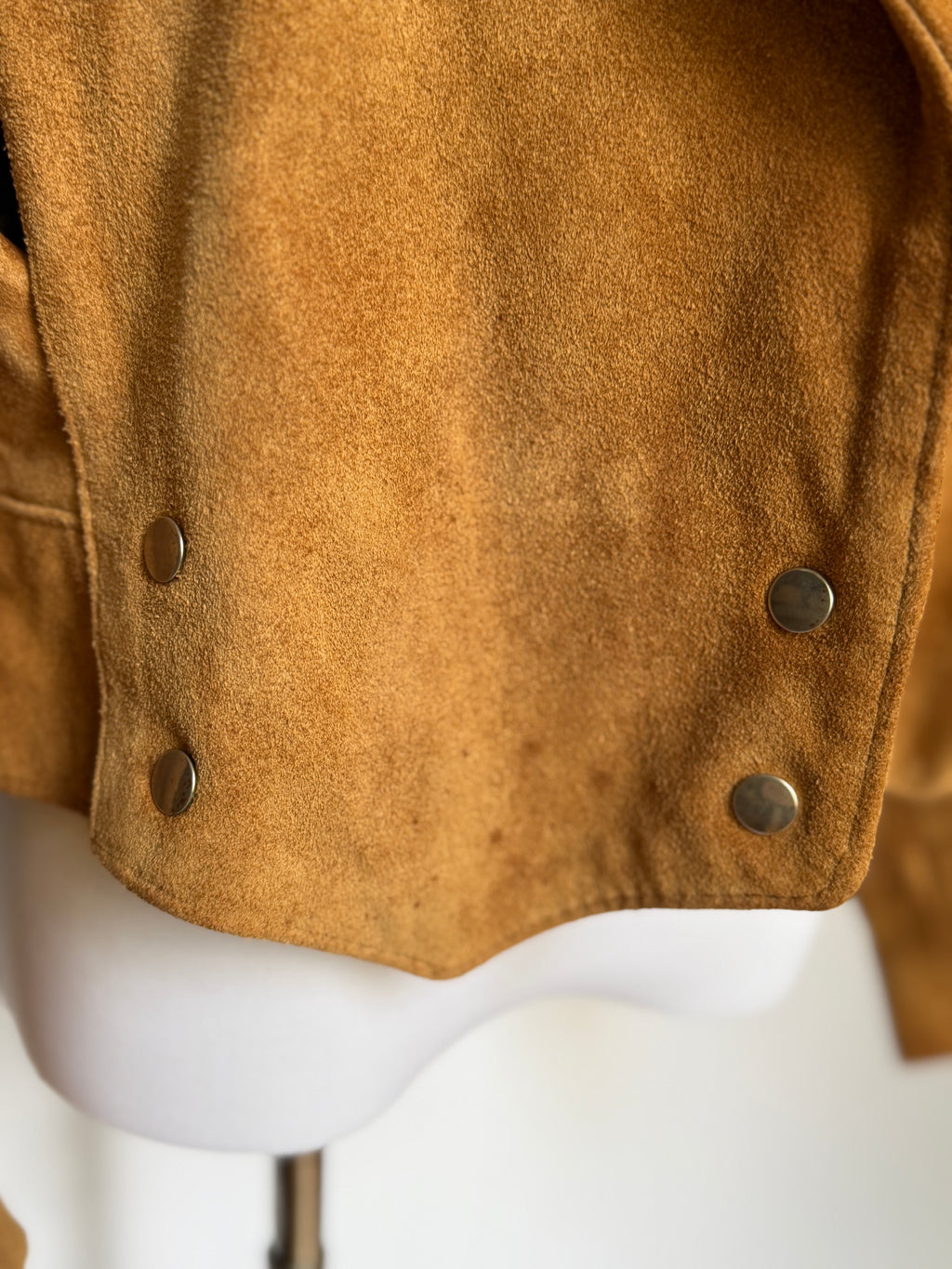 Vintage Brown Tan Suede Jacket (XS-M)