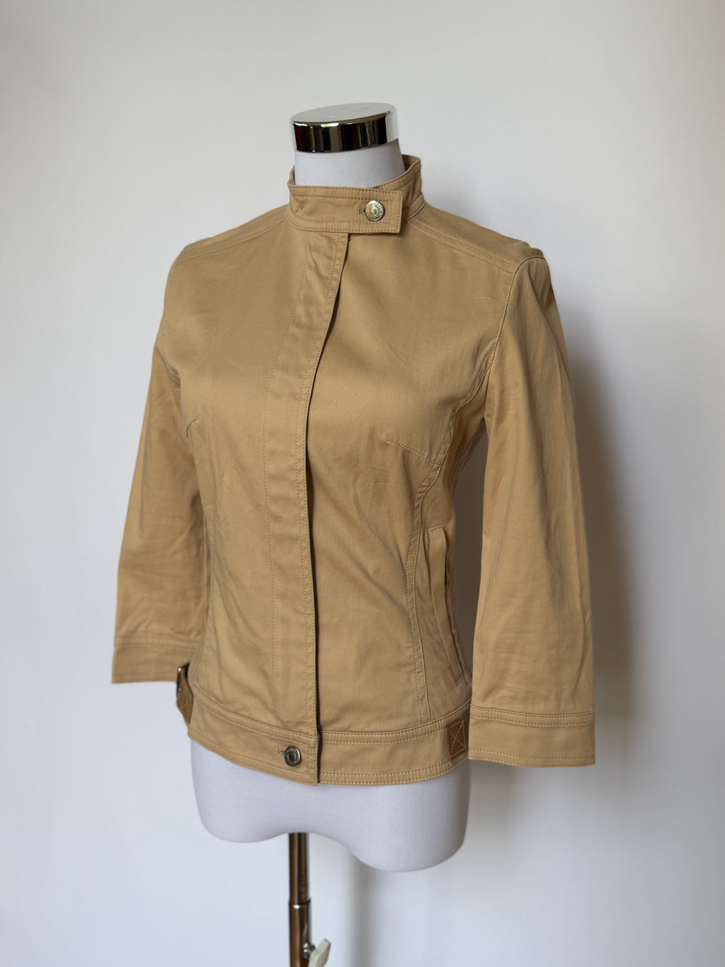Vintage Beige Fitted Jacket (XS Petite)