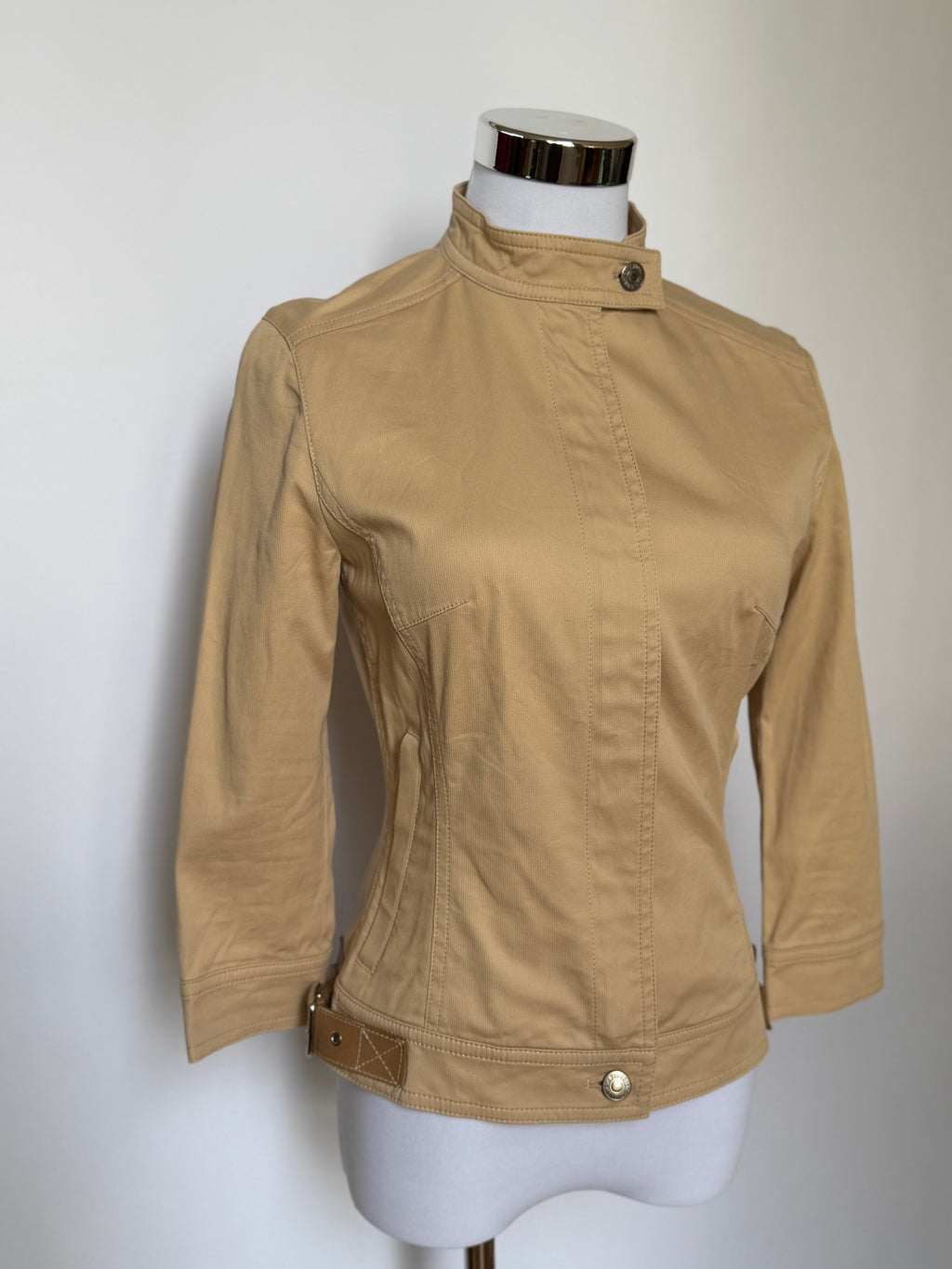 Vintage Beige Fitted Jacket (XS Petite)