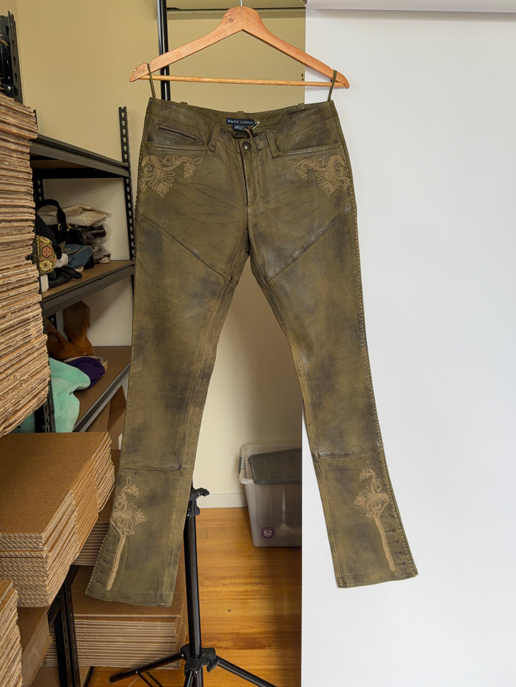 Ralph Lauren 2004 Western Leather Pants (S)
