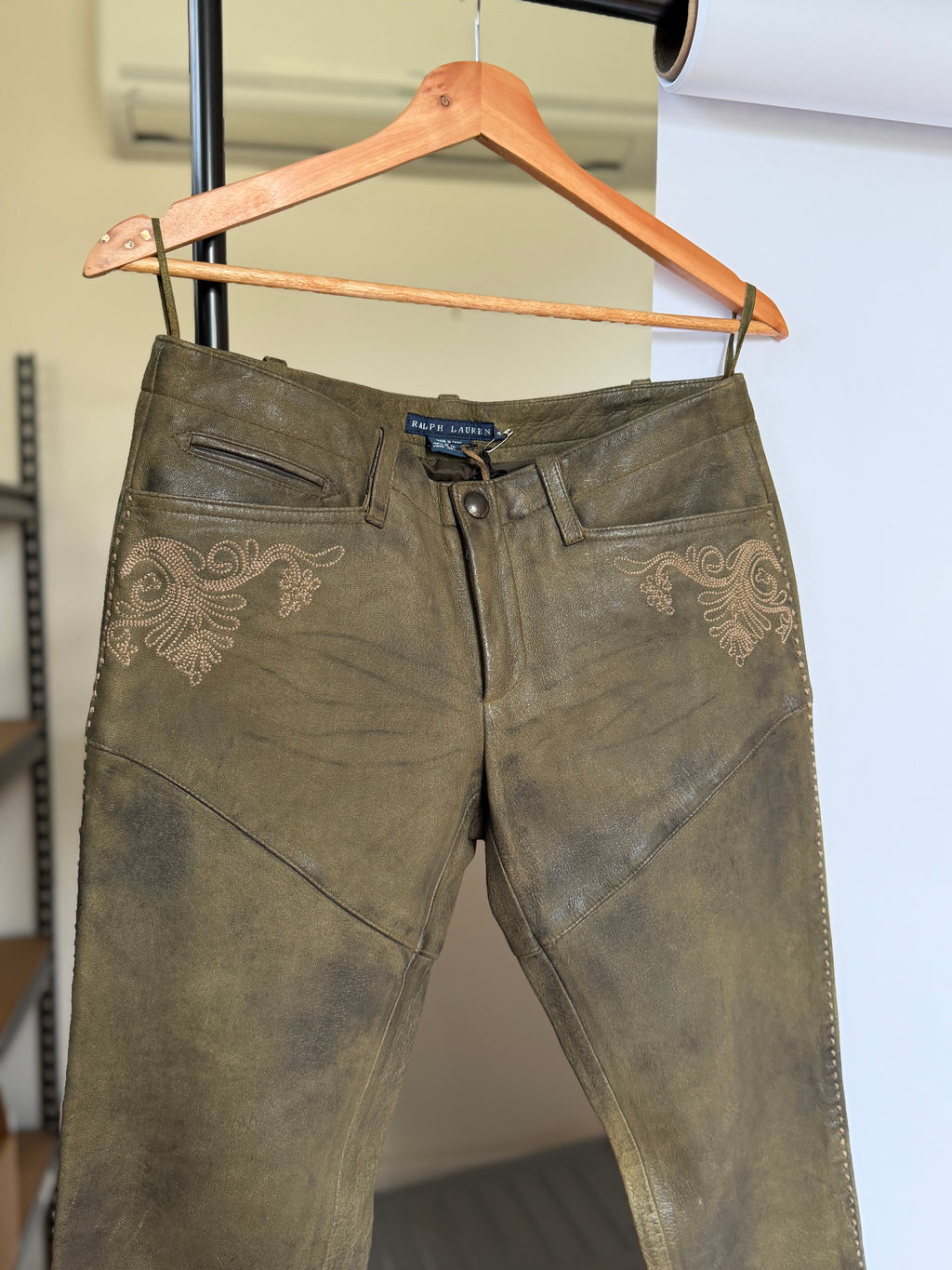 Ralph Lauren 2004 Western Leather Pants (S)