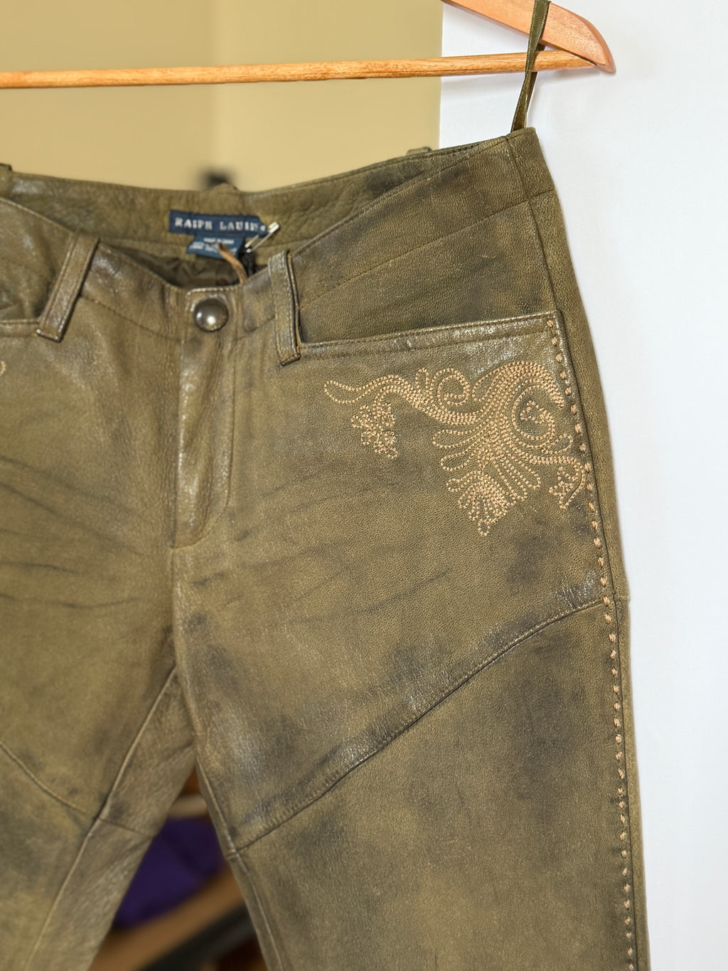 Ralph Lauren 2004 Western Leather Pants (S)