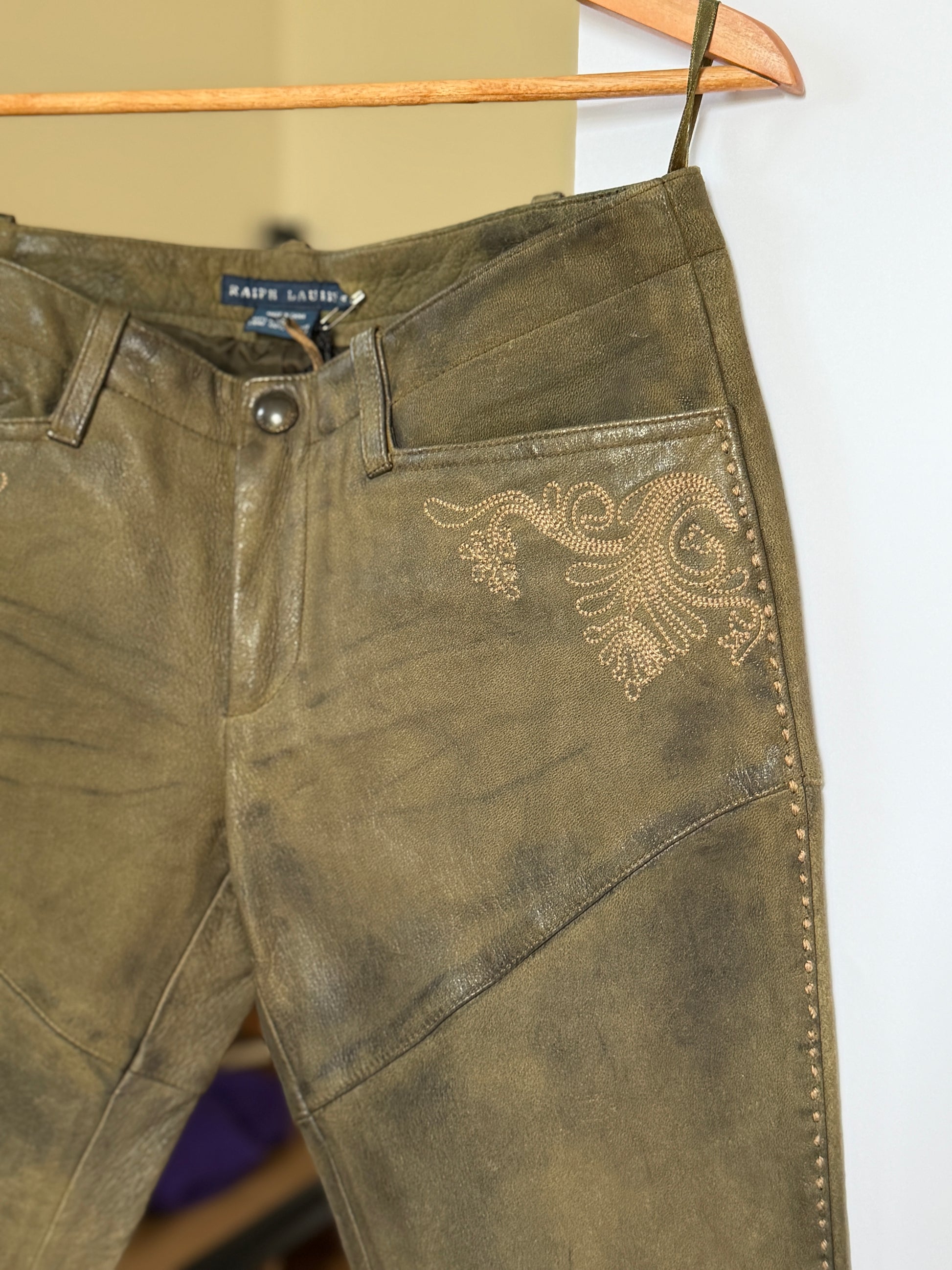 Ralph Lauren 2004 Western Leather Pants (S)