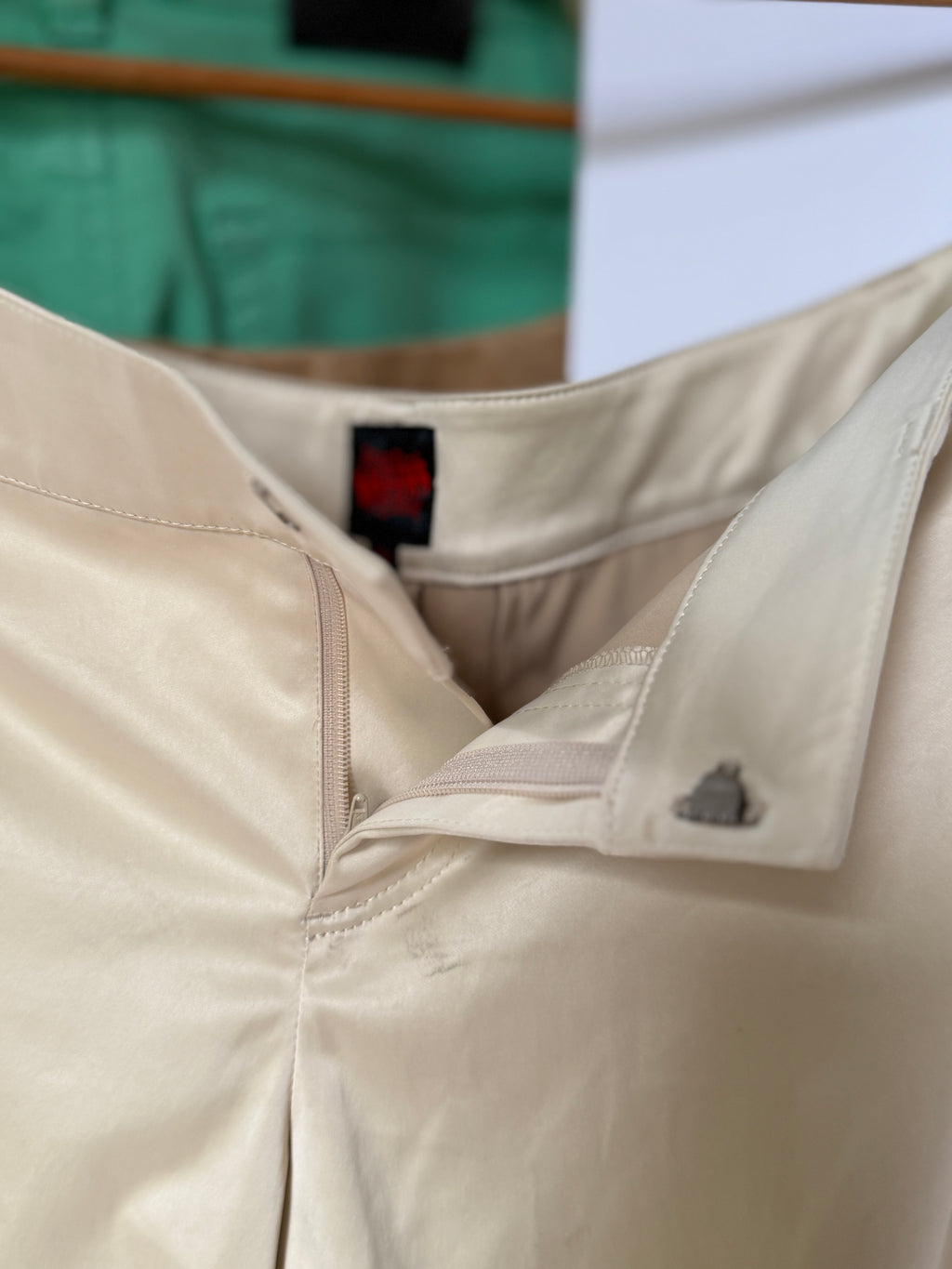 JPG Cream Moto Low Rise Pants (XS)