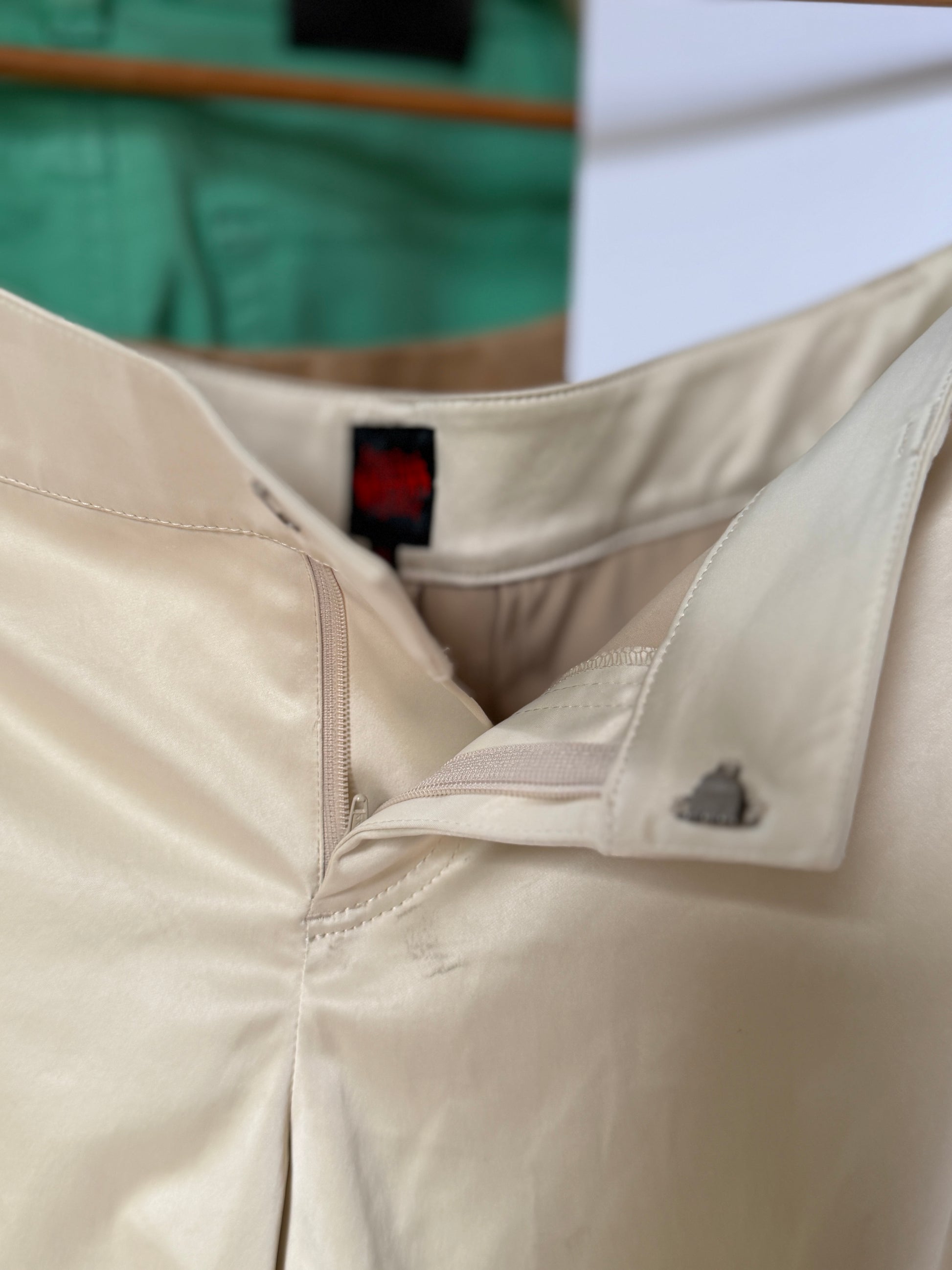 JPG Cream Moto Low Rise Pants (XS)
